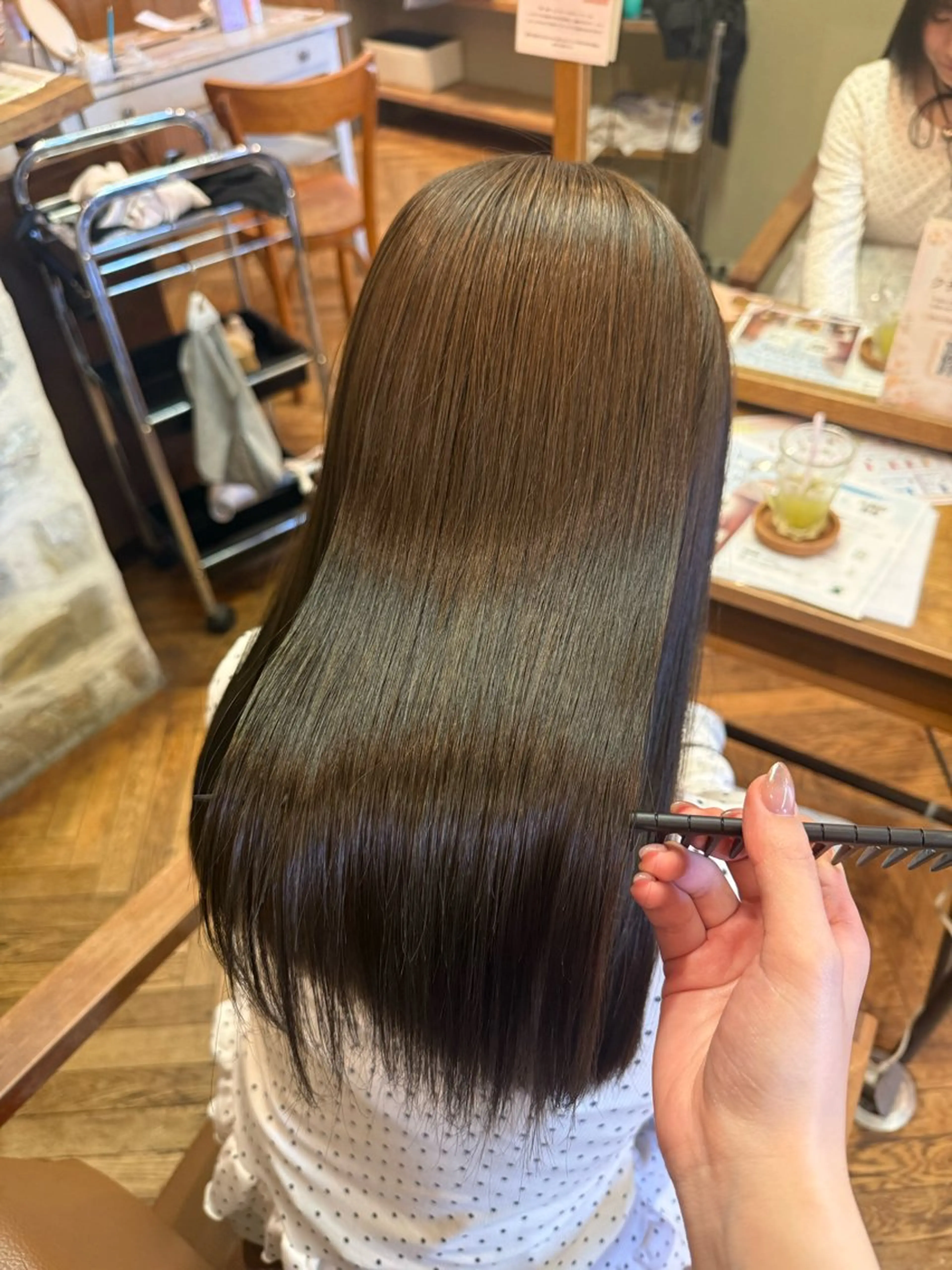 ロング カラー ヘアカラー トリートメント 透明感カラー/ 小顔カット/ミヅキのヘアスタイル