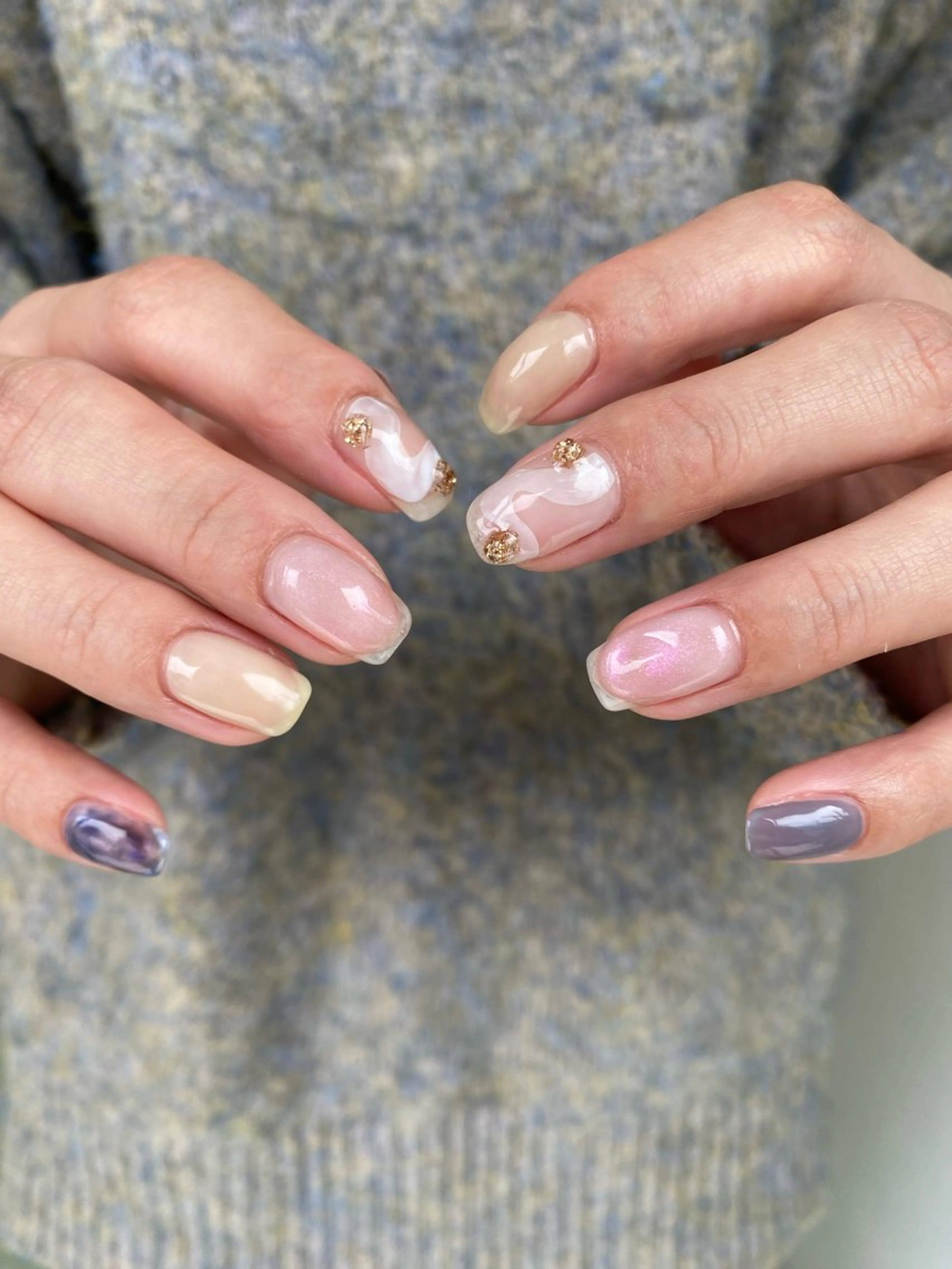 ネイル オーロラネイル マグネットネイル メンズネイル ニュアンスネイル シンプルネイル ハンドネイル 草加ニュアンスネイル 🌚hersのネイルデザイン