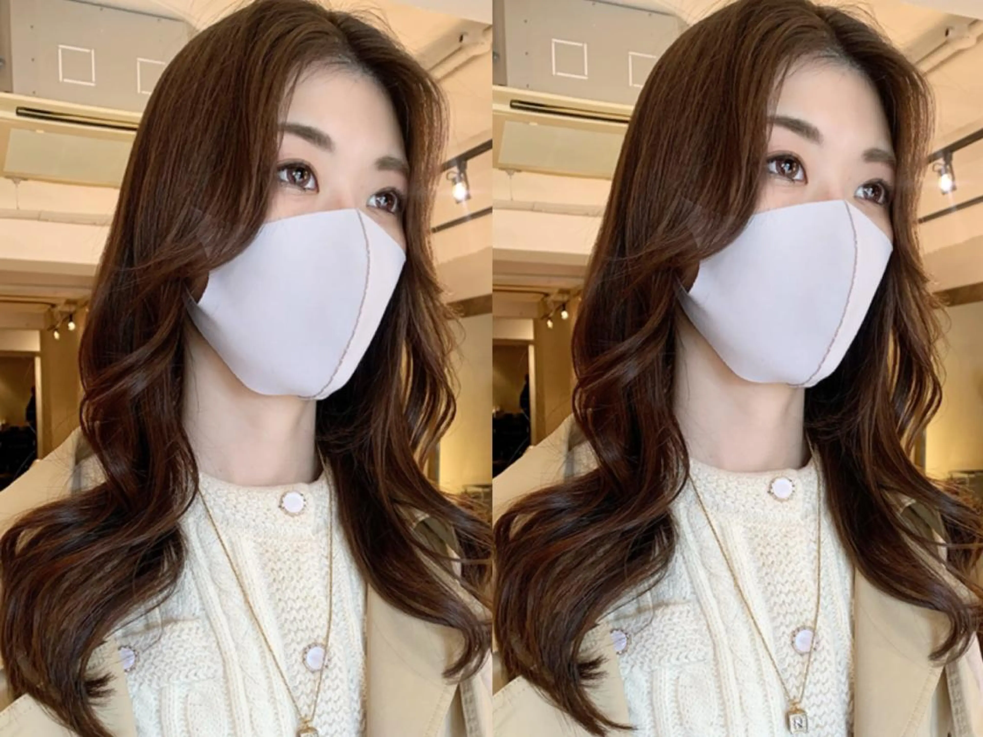 ロング カラー 透明感/オリーブ/ グレージュ/YUKAのヘアスタイル