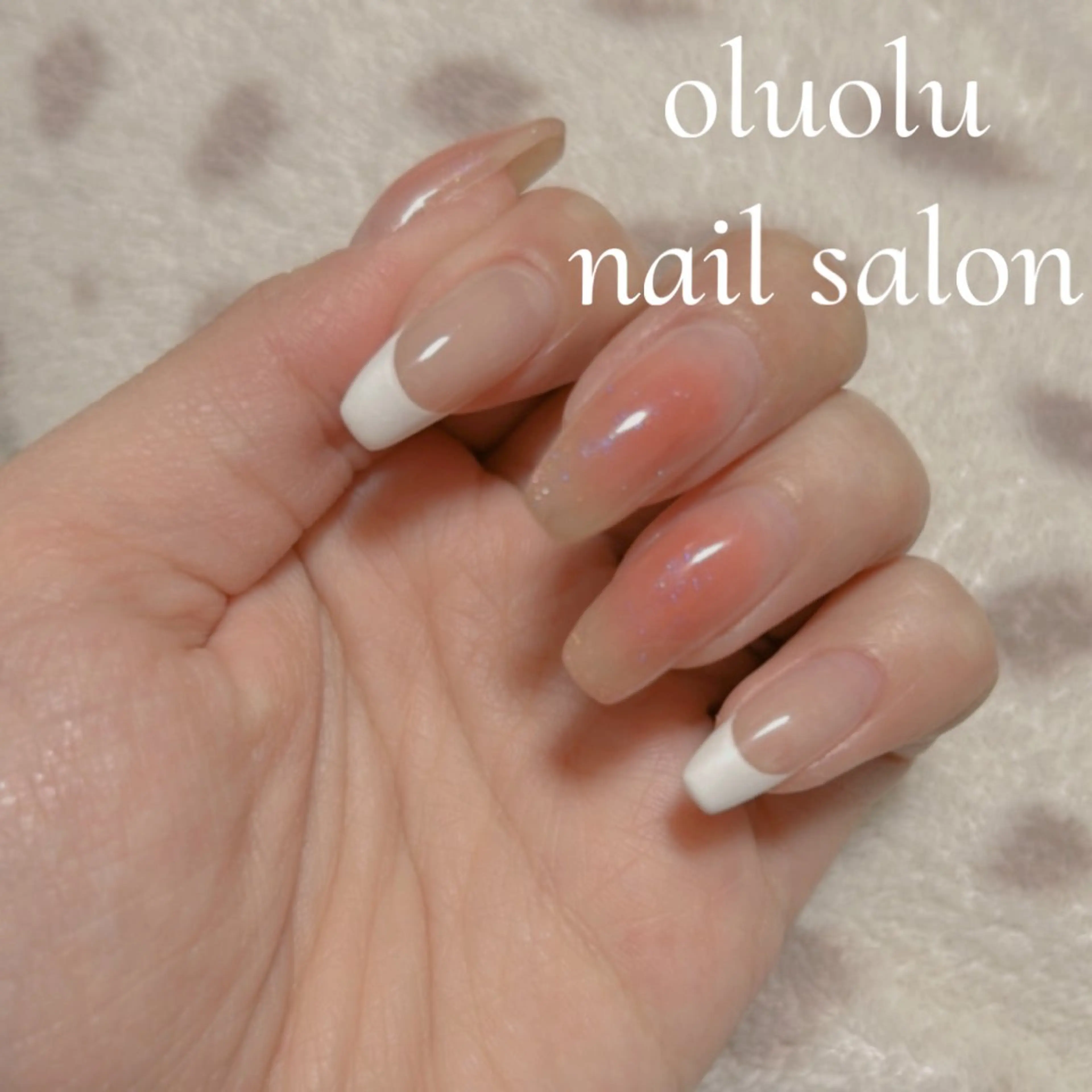 ネイル チークネイル フレンチネイル oluolu nailsalonのネイルデザイン