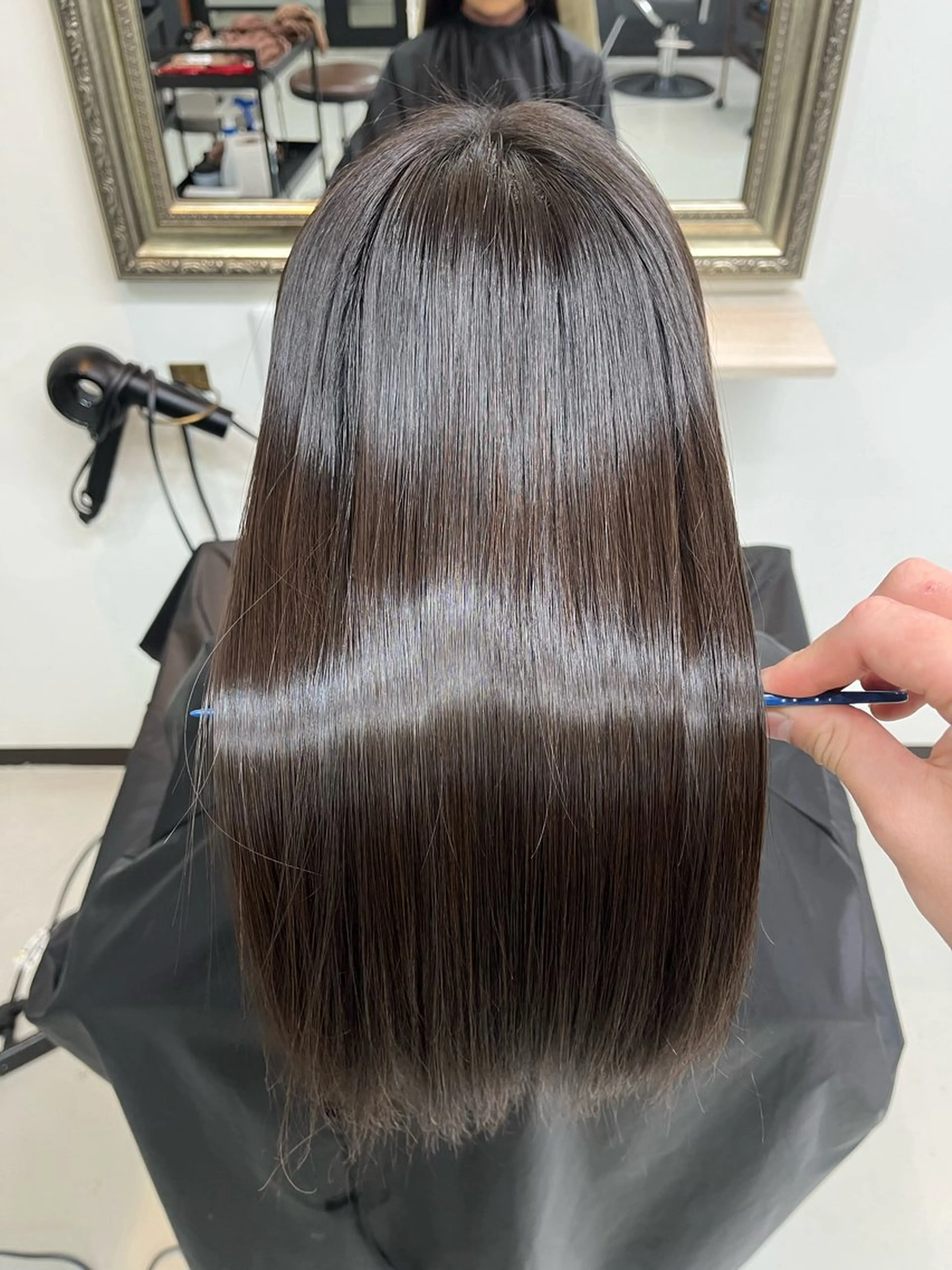 セミロング 髪質改善 トリートメント ayame リクのヘアスタイル