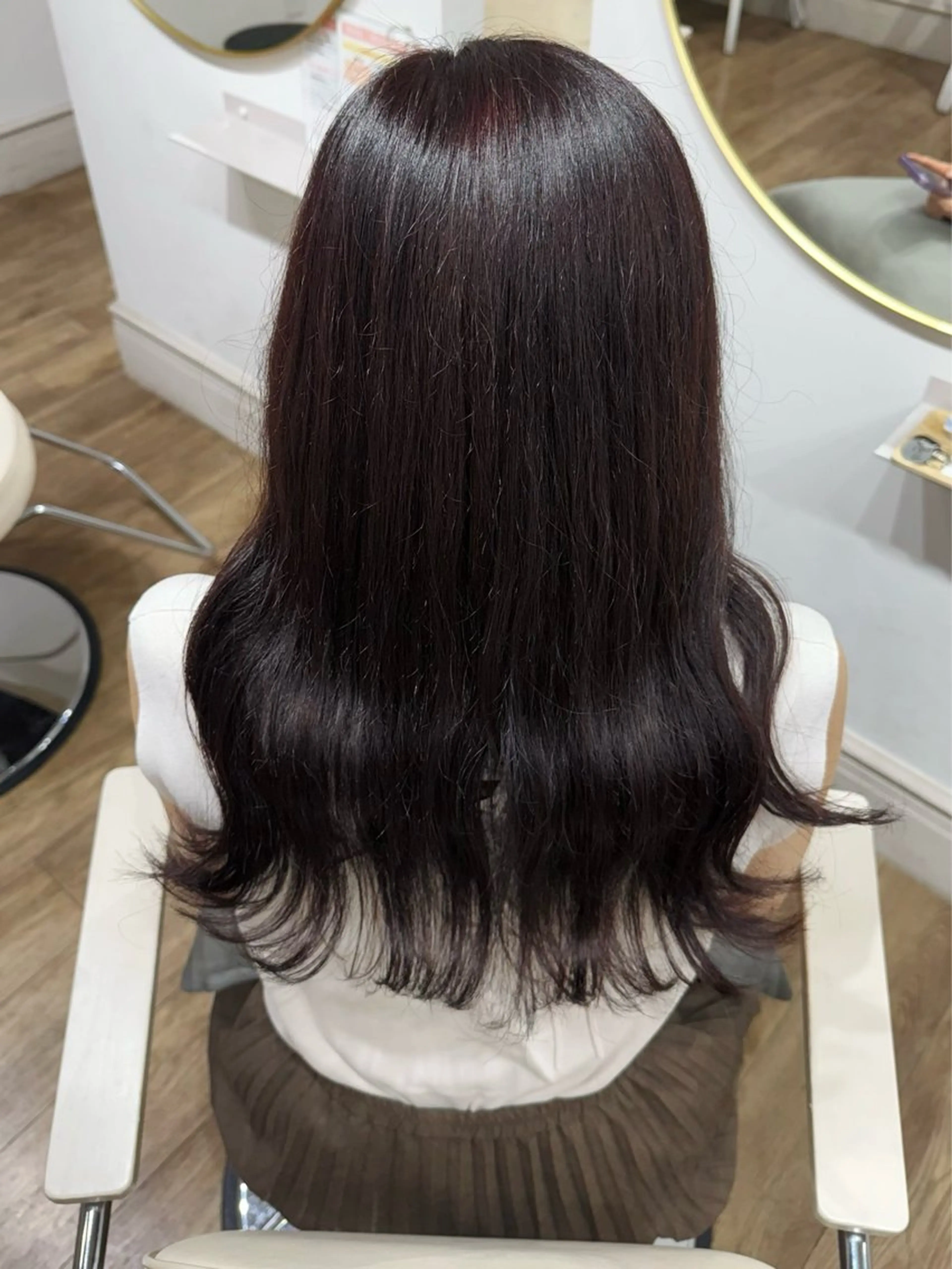 ロング カラー ヘアカラー トリートメント Ria🌙*ﾟ 艶カラーのヘアスタイル