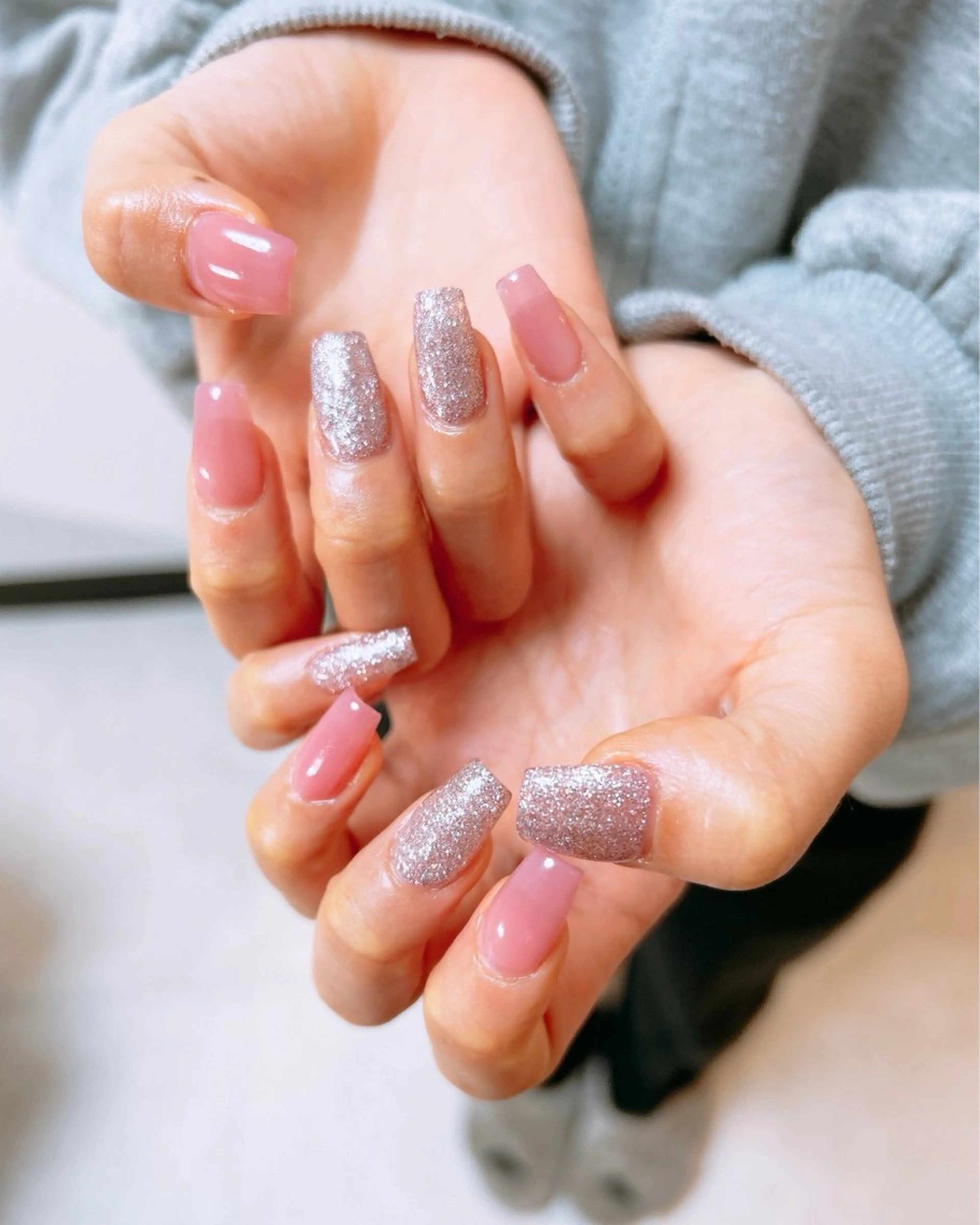 ネイル ラメ(グリッター) ワンカラーネイル ten nail salon　かえでのネイルデザイン