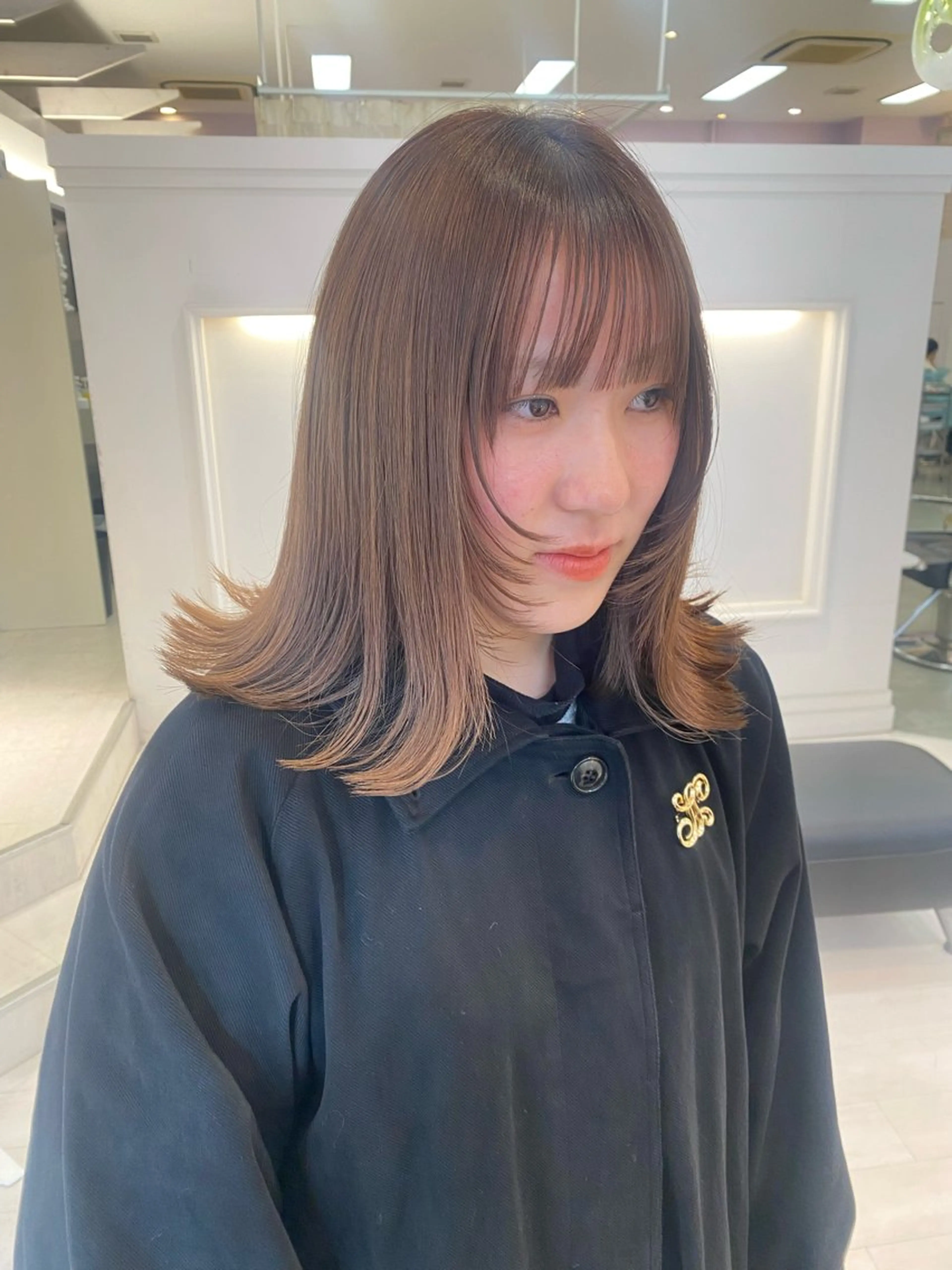 セミロング 縮毛矯正 トリートメント Okamura Chisatoのヘアスタイル