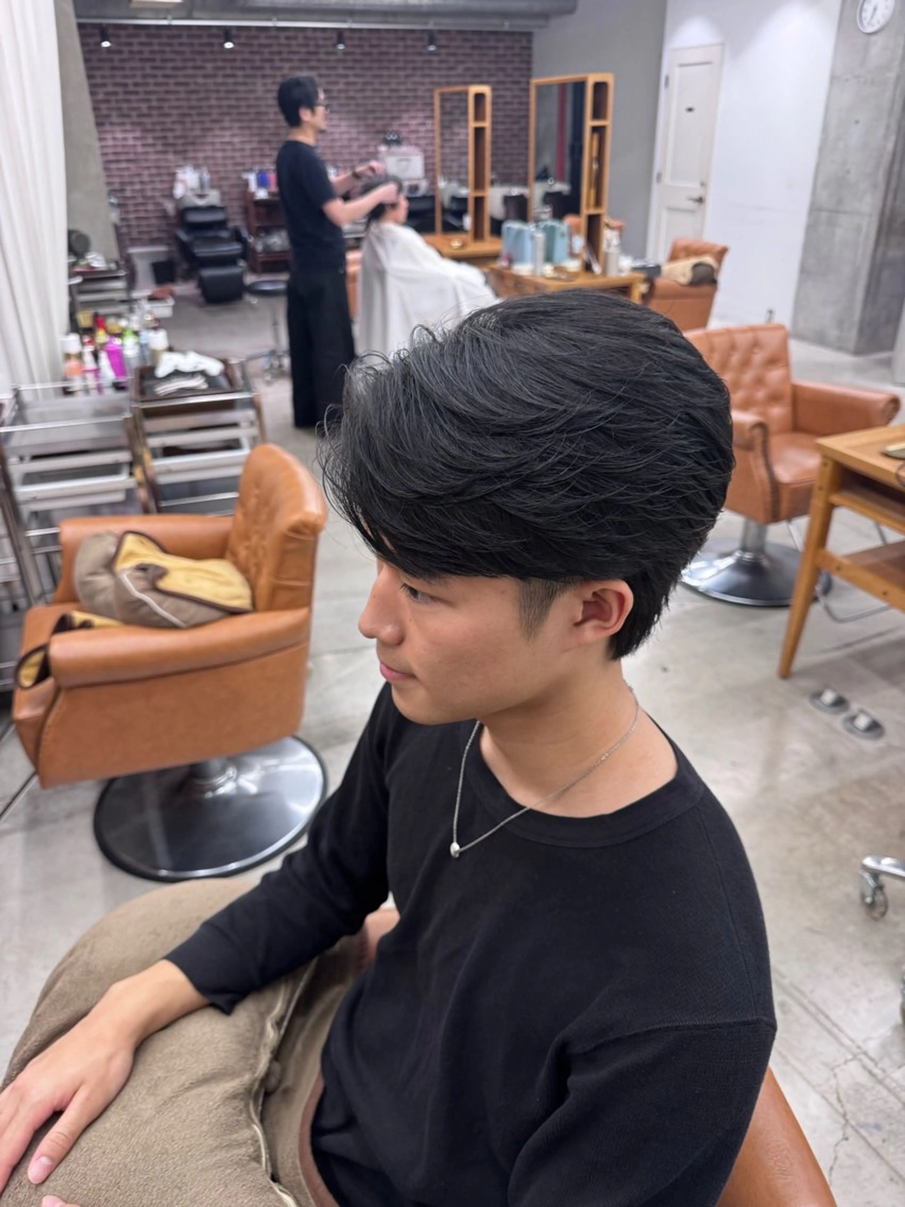 ミディアム カット ヘアセット tomoメンズ特化 /パーマ/カットのヘアスタイル