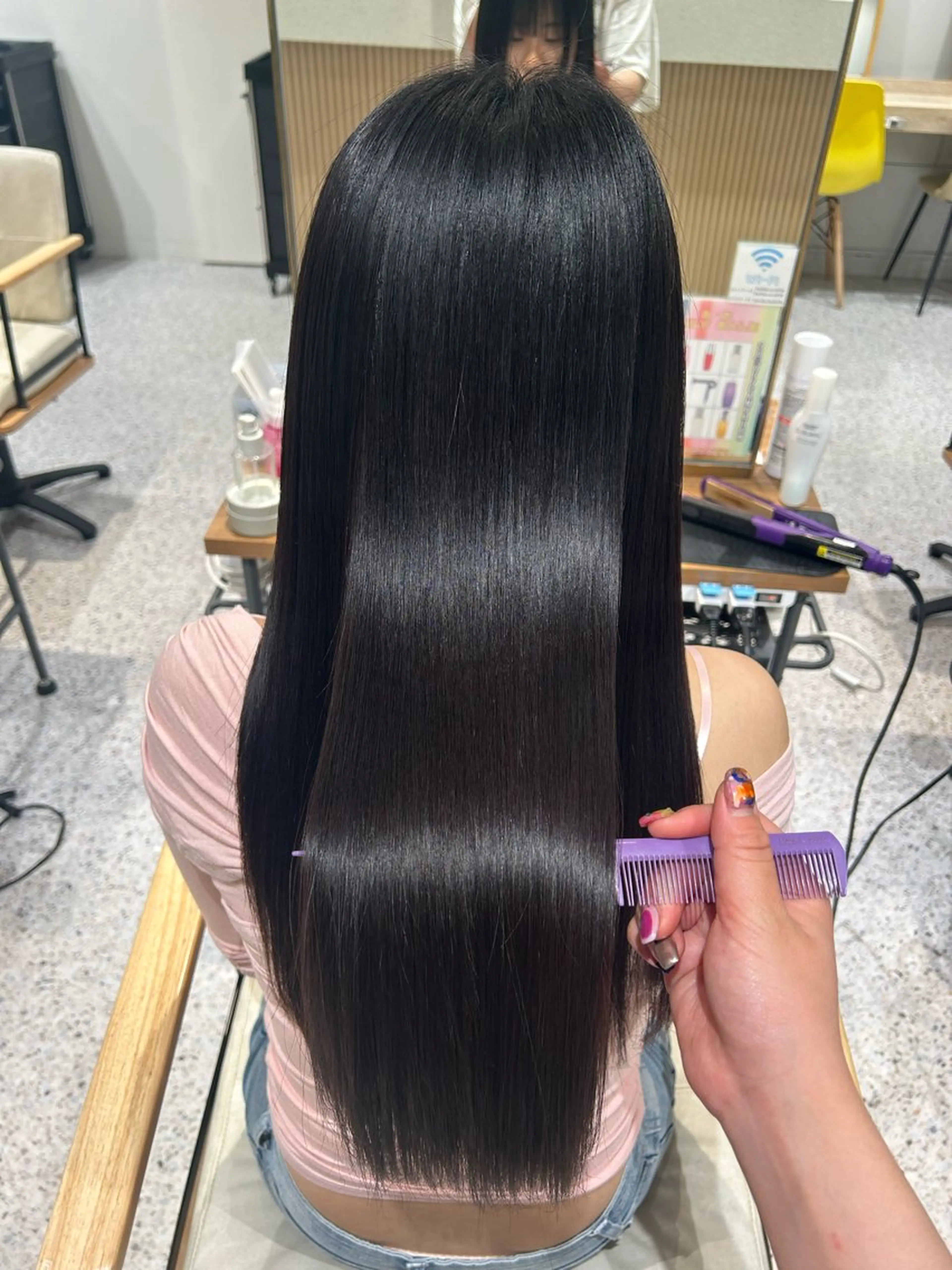 ロング 縮毛矯正 hair&eye🎀 /momoKaのヘアスタイル