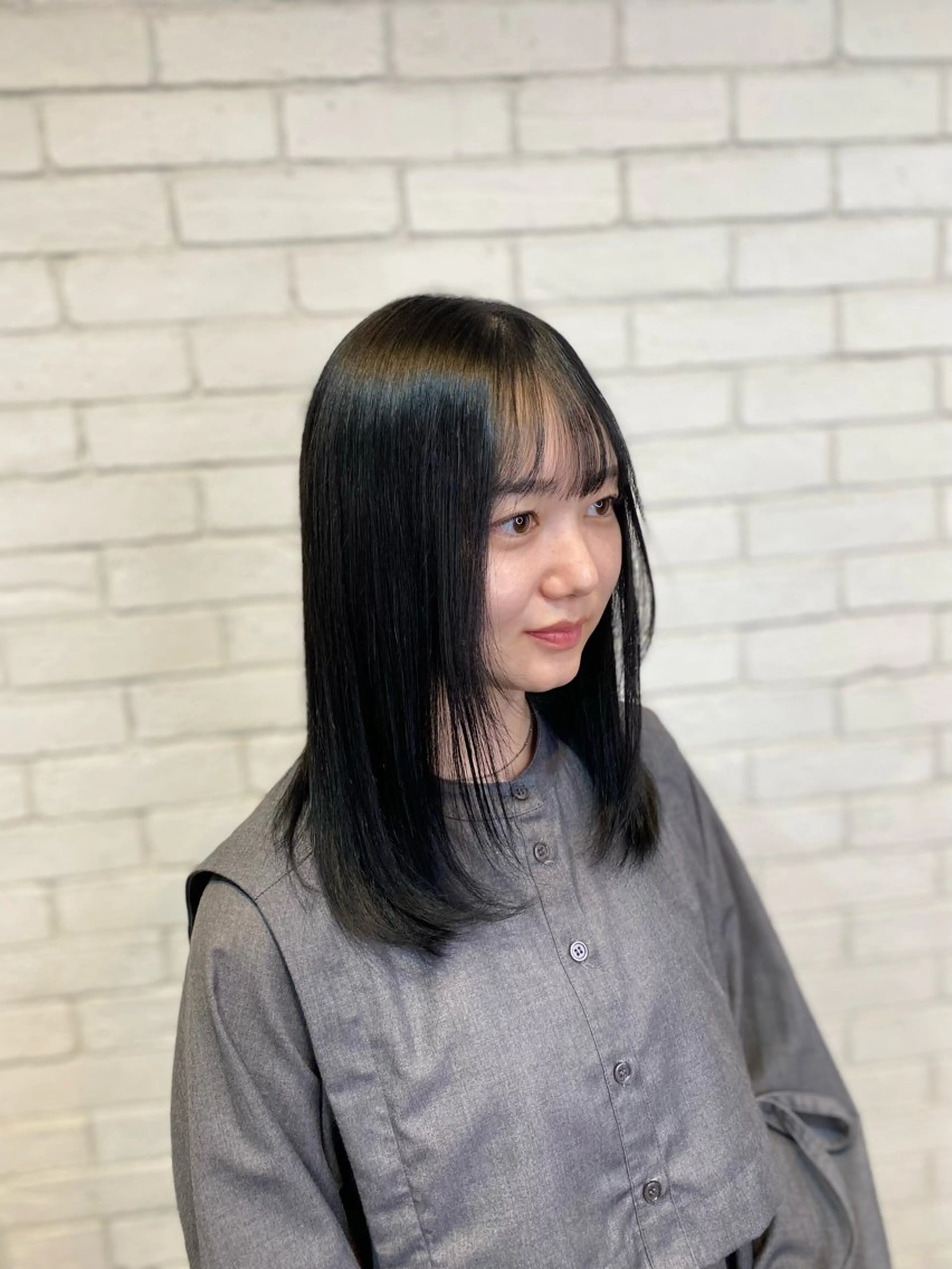 セミロング カラー ヘアカラー トリートメント ヨシダ フミノリのヘアスタイル