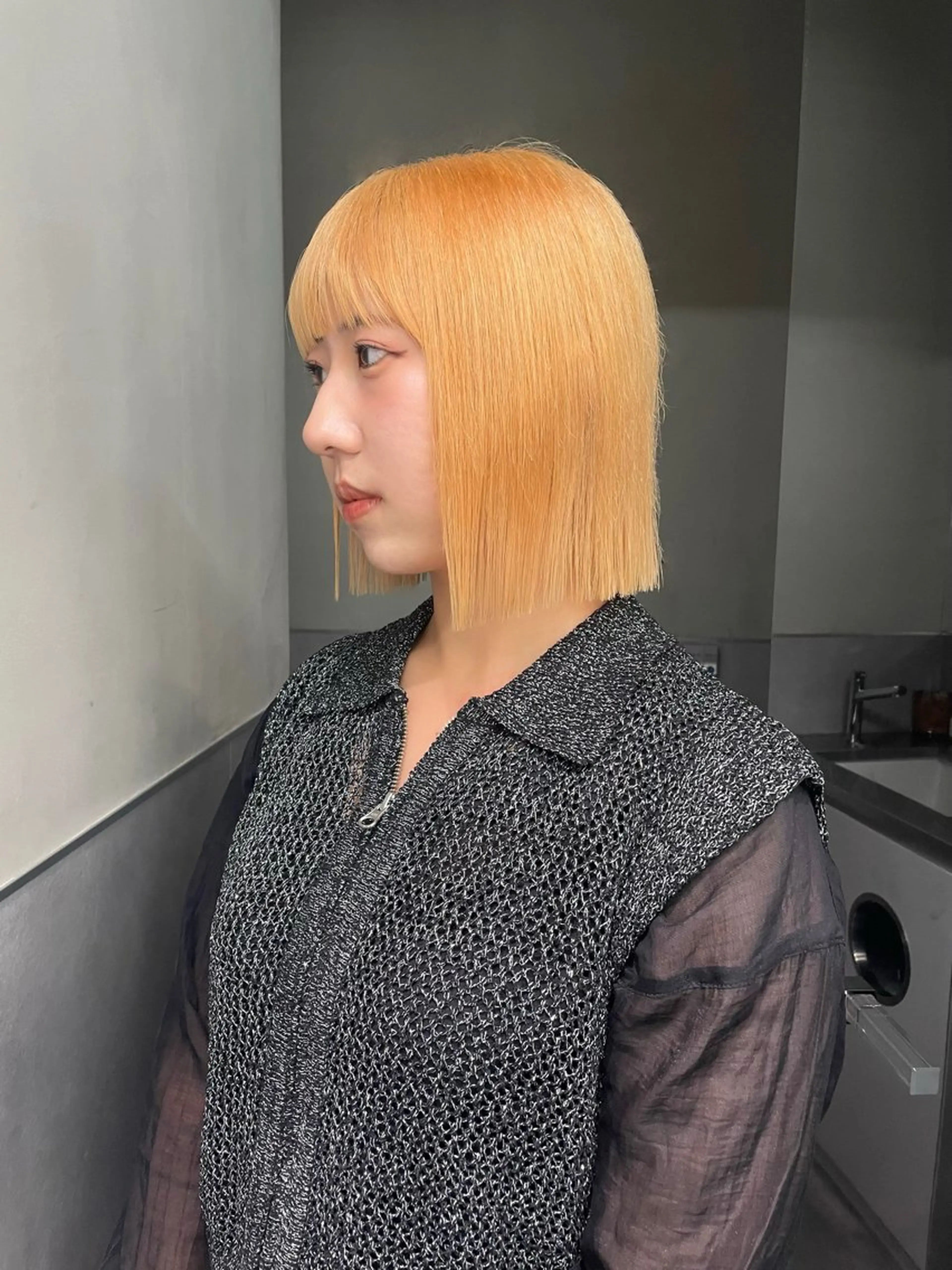 ショート ボブ ヘアカラー カット×ブリーチカ ラー‪/yuNa🩶のヘアスタイル