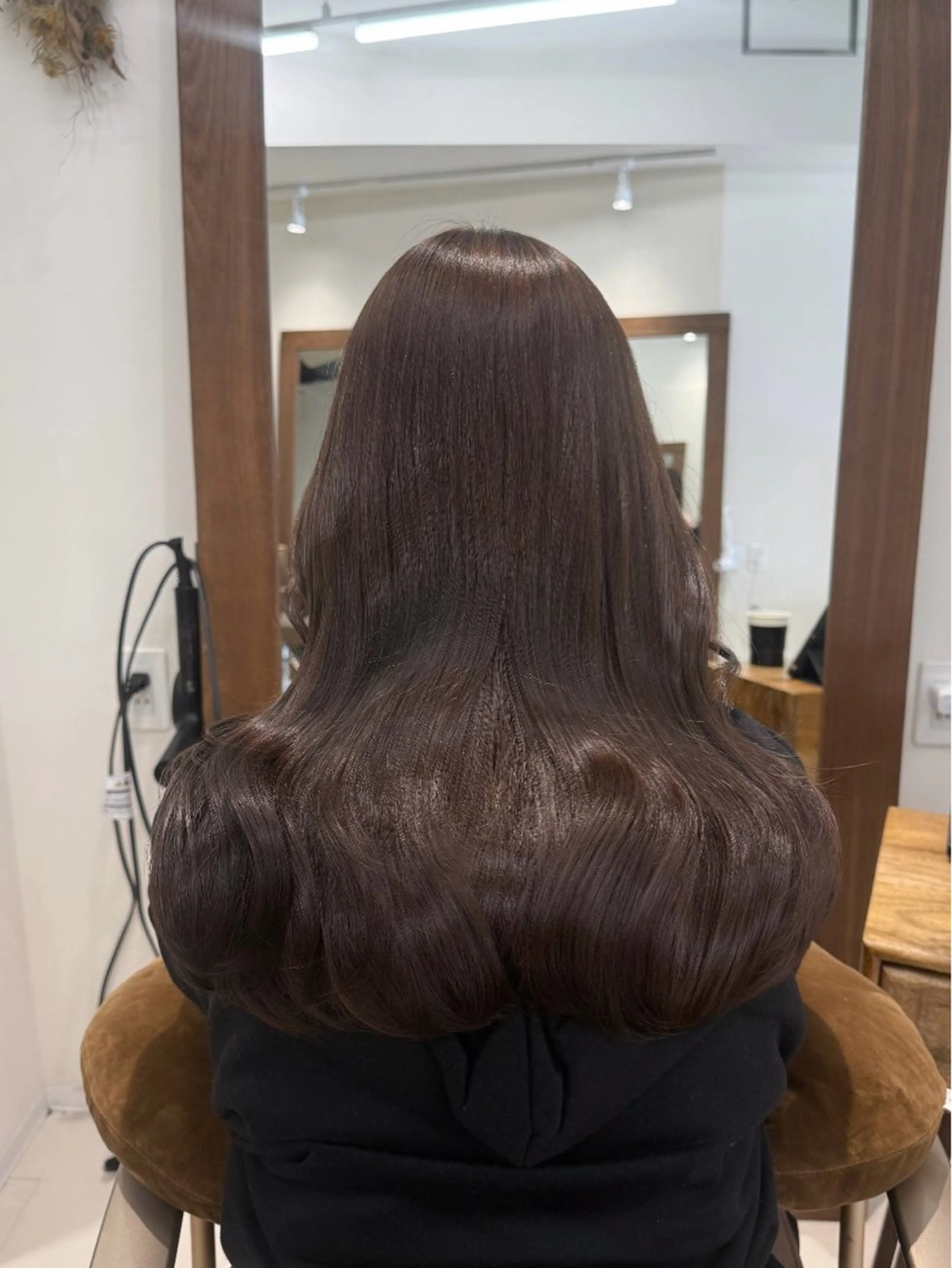 ロング カラー グレージュ オリーブグレージュ オリーブグレー 暖色カラー /ヘアアレンジ/花鈴のヘアスタイル