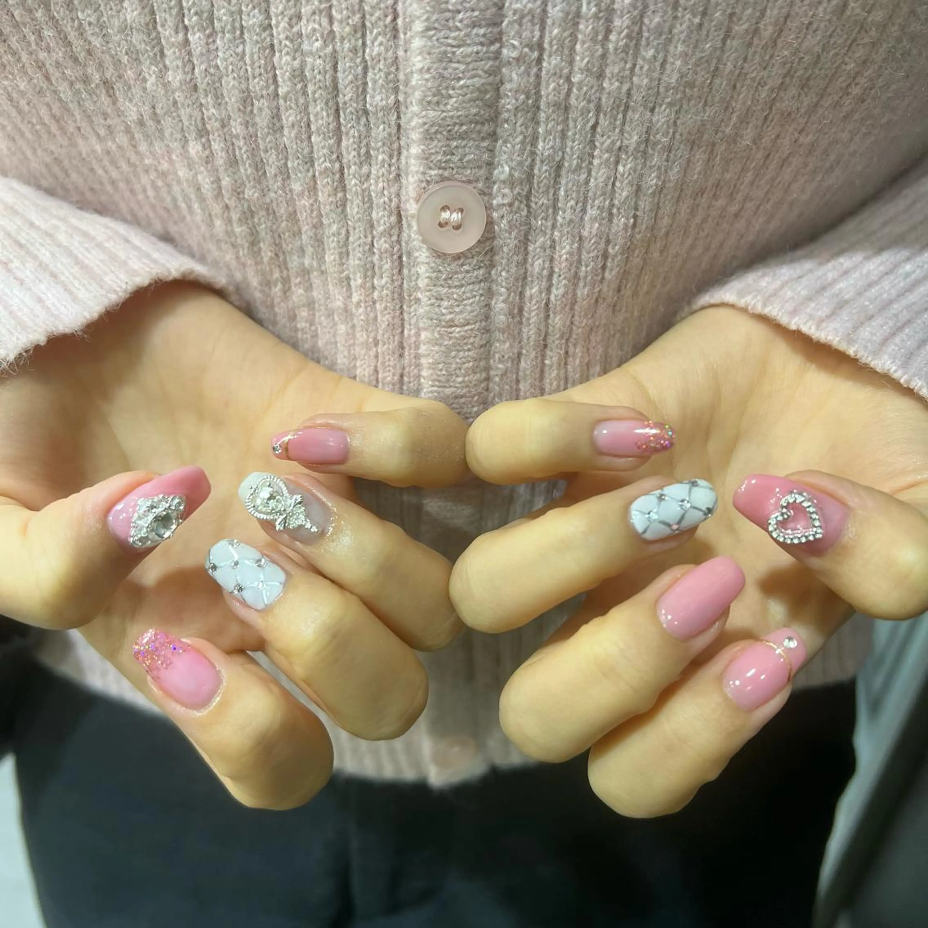 ネイル ハンドネイル 韓国🩶Y2Kネイル 💫くれはのネイルデザイン