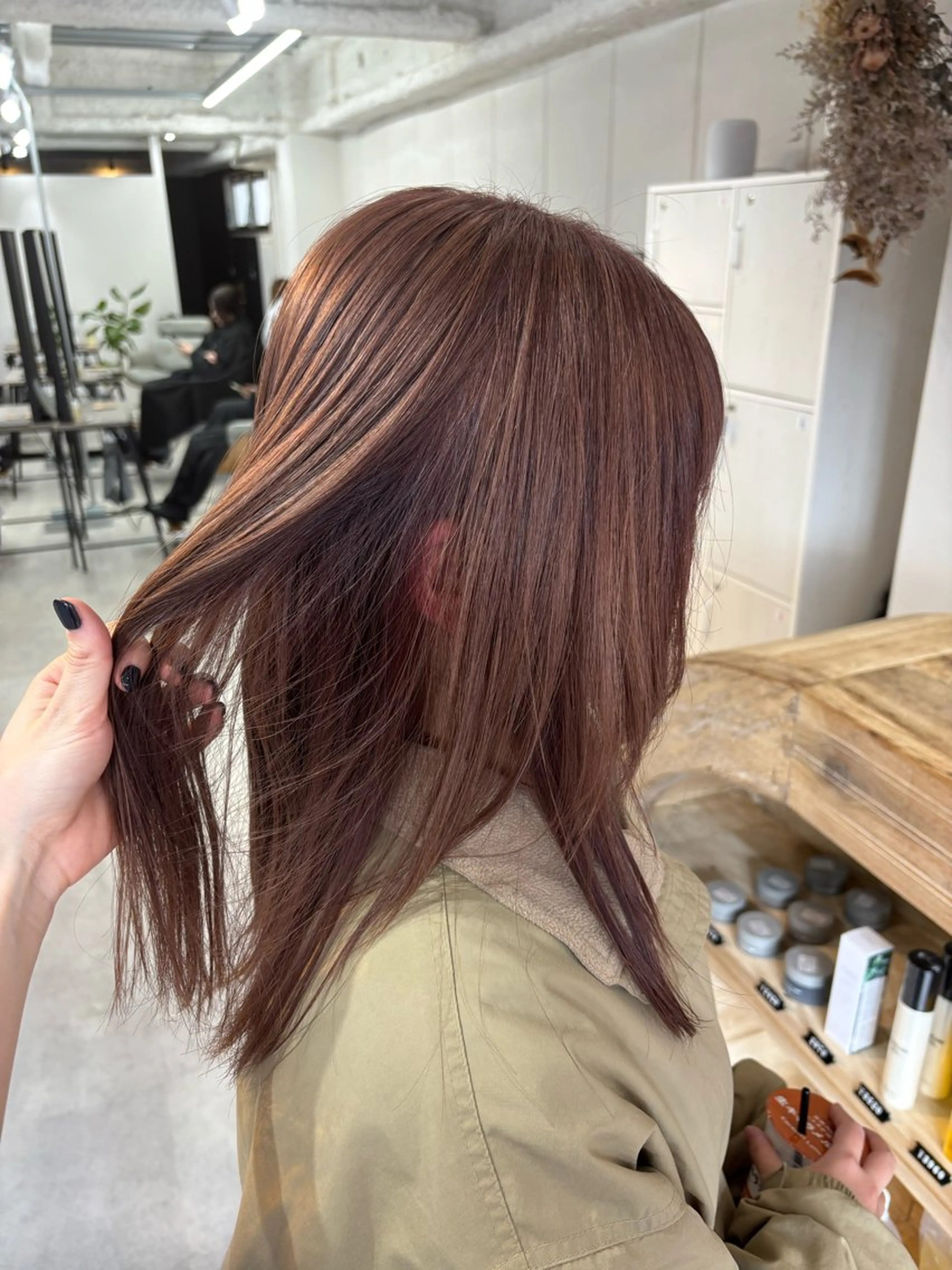 ミディアム カラー カット ヘアカラー トリートメント 透明感カラー/パーマ /烏丸御池/寿々乃のヘアスタイル