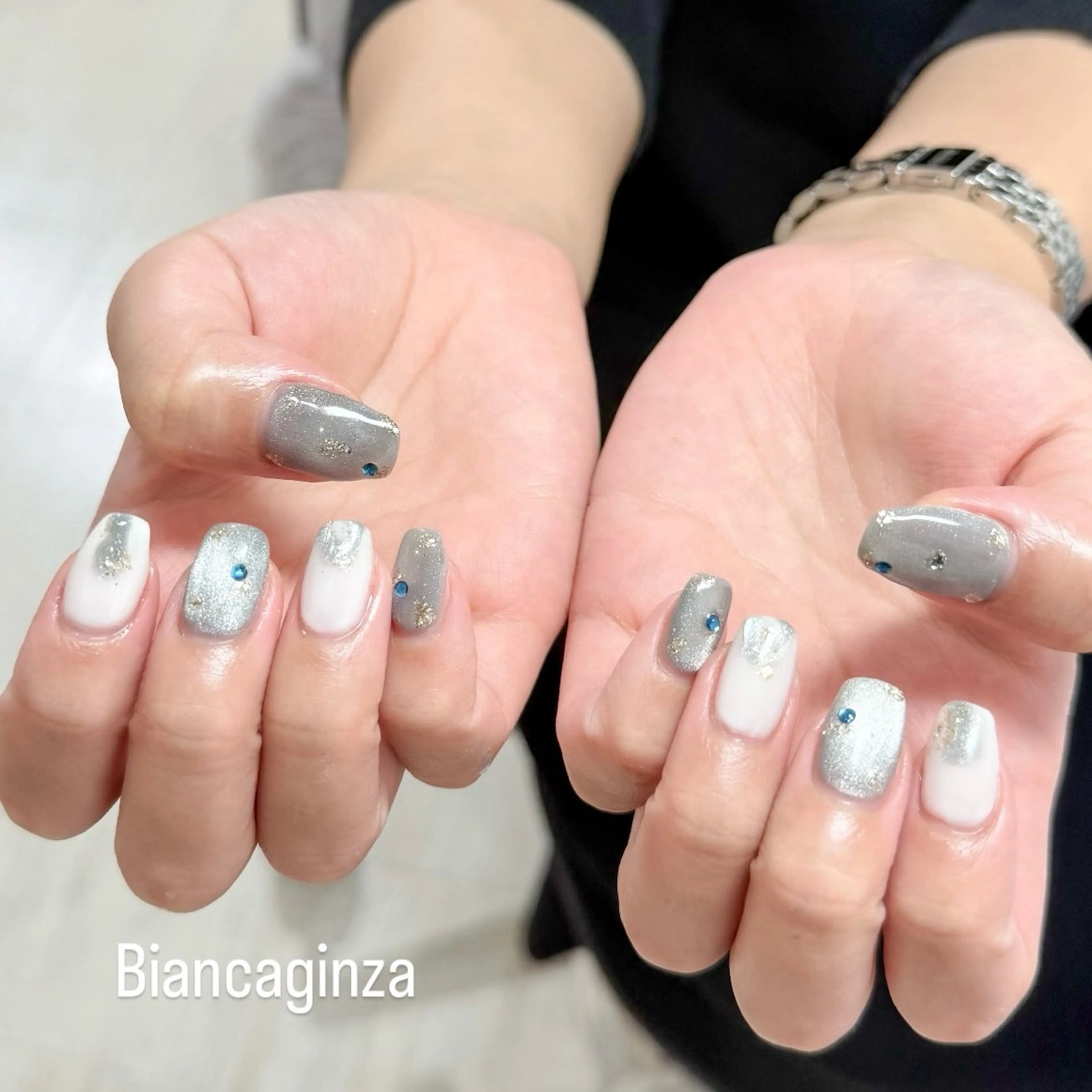 ネイル Bianca葛西 Hinano🩶のネイルデザイン