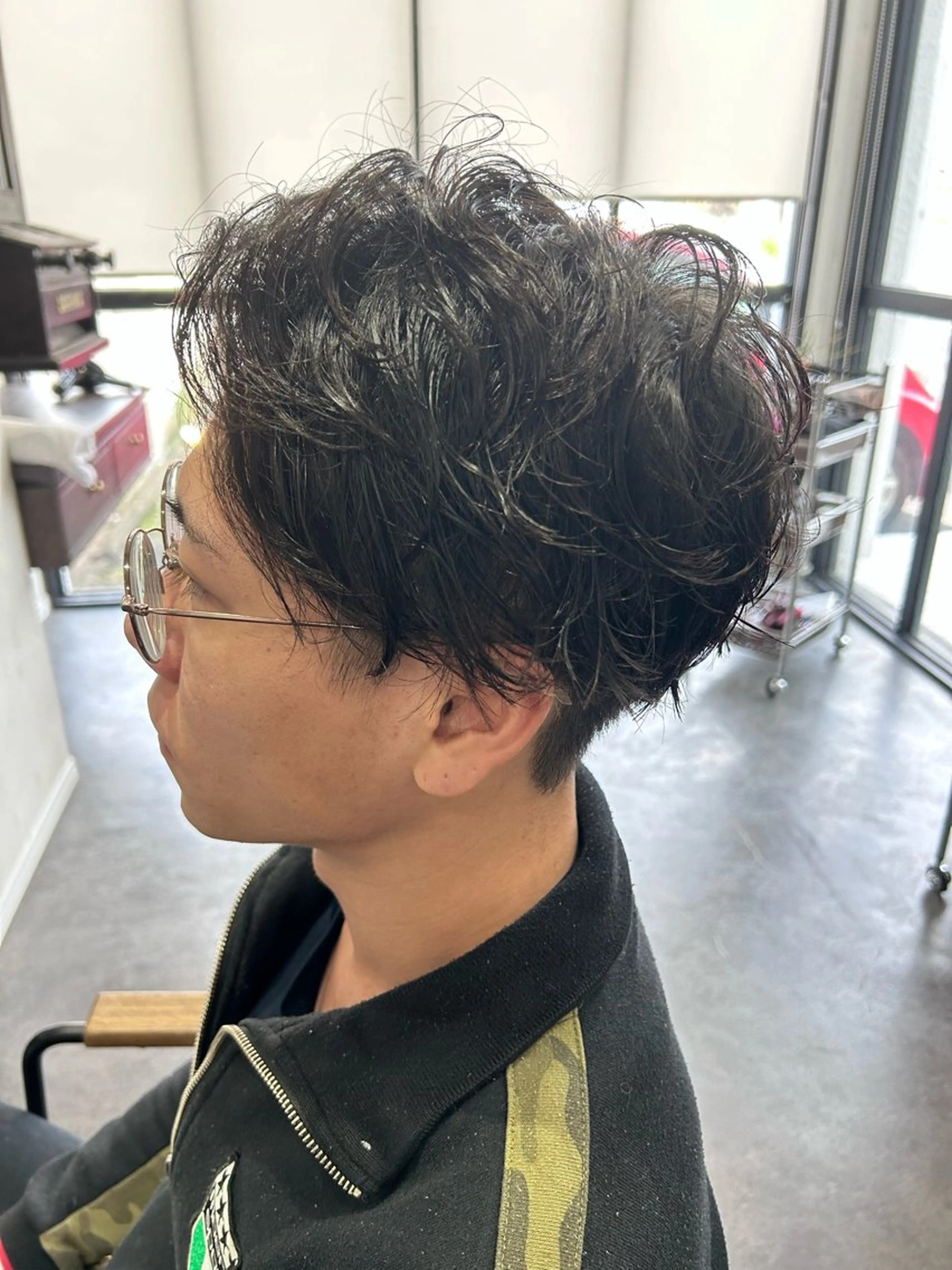 ショート メンズ メンズパーマ 清水 江里香のヘアスタイル