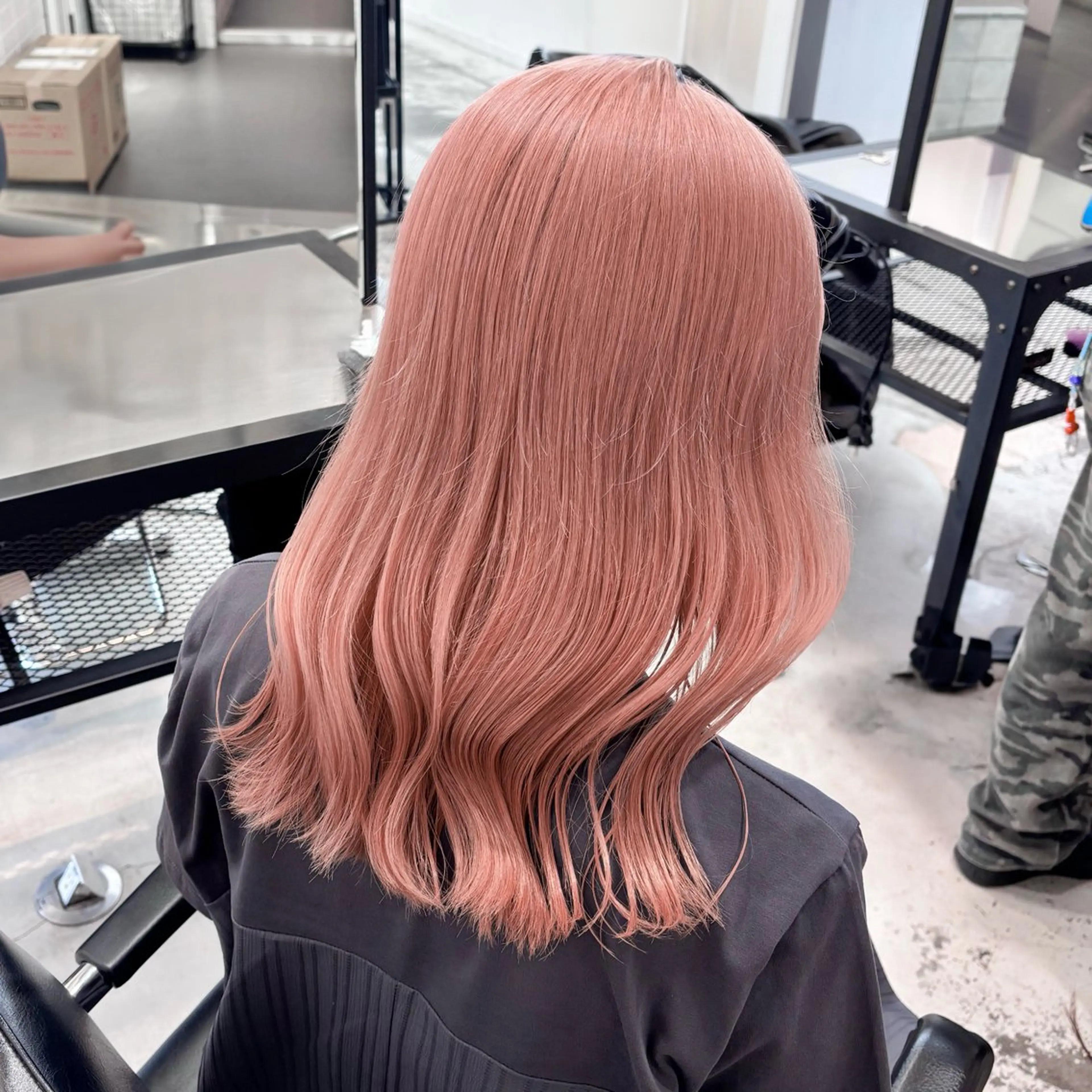 ミディアム カラー ヘアアレンジ 🎀モテ暖色× エクステ🎀あかりのヘアスタイル