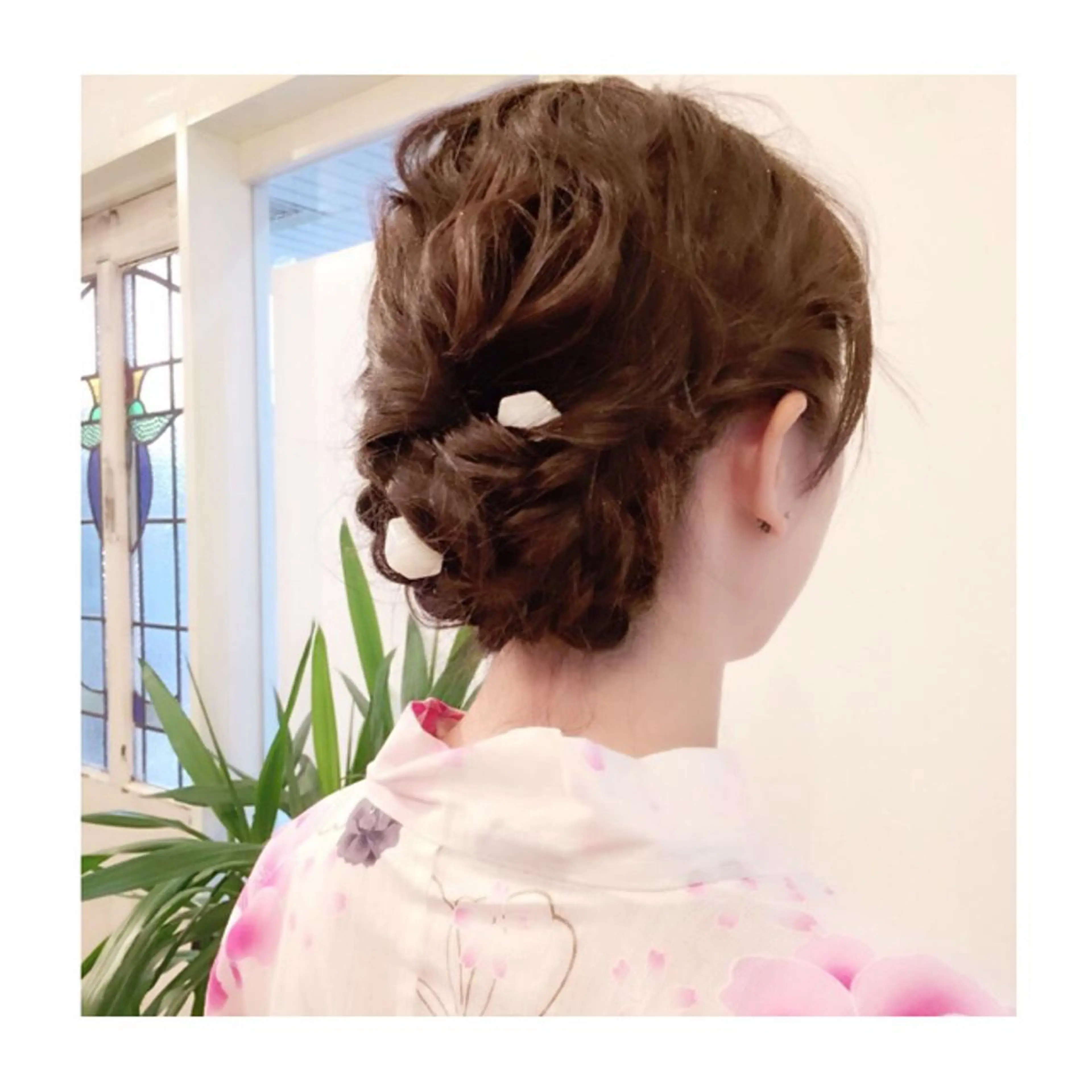 セミロング ヘアアレンジ 浴衣 KAIzen. tomoのヘアスタイル