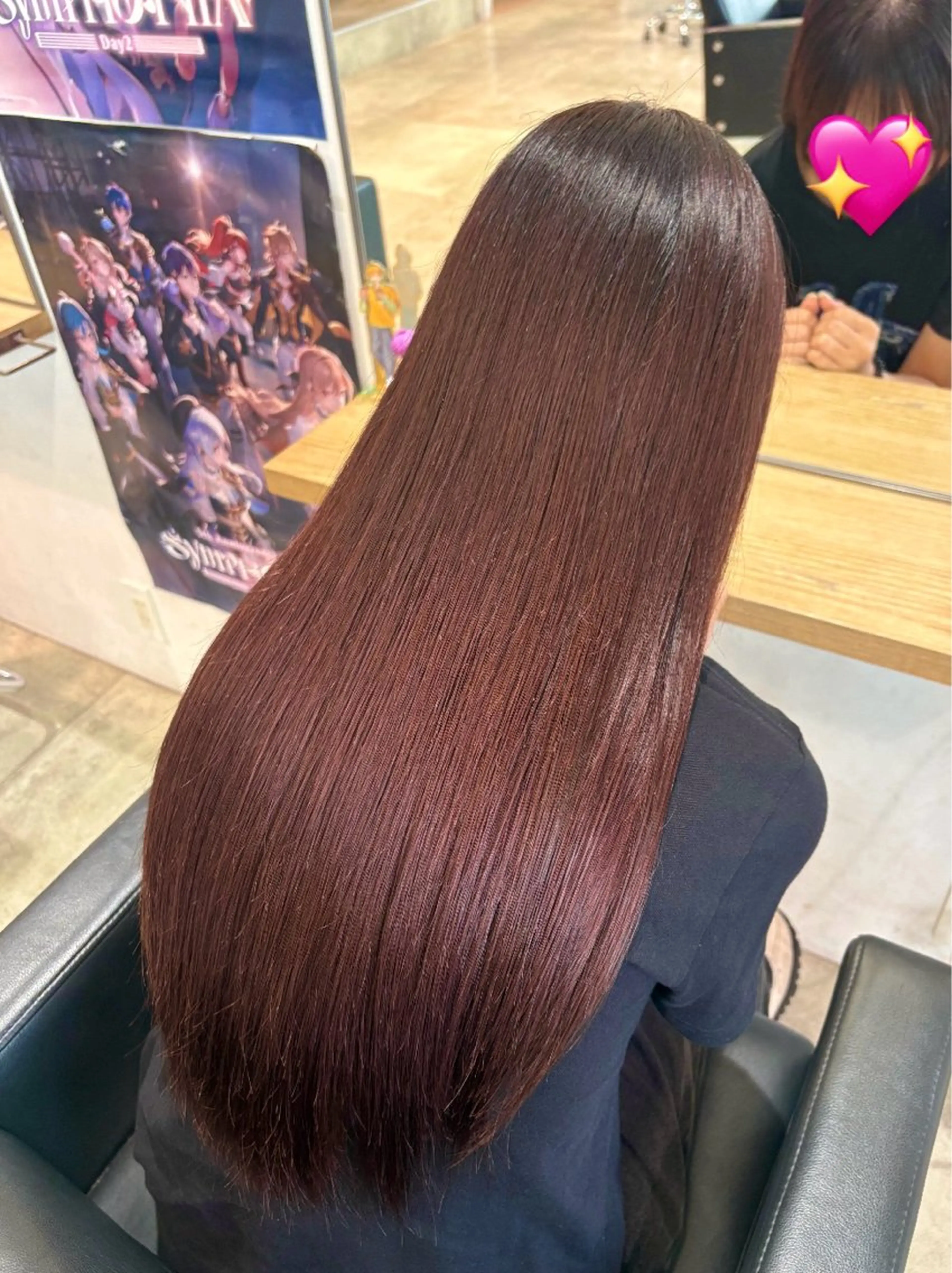 ロング カラー ブリーチ ボルドーカラー ブラウンカラー 透明感カラー ラベンダーカラー ヘアカラー 推しカラー/ ミクのヘアスタイル