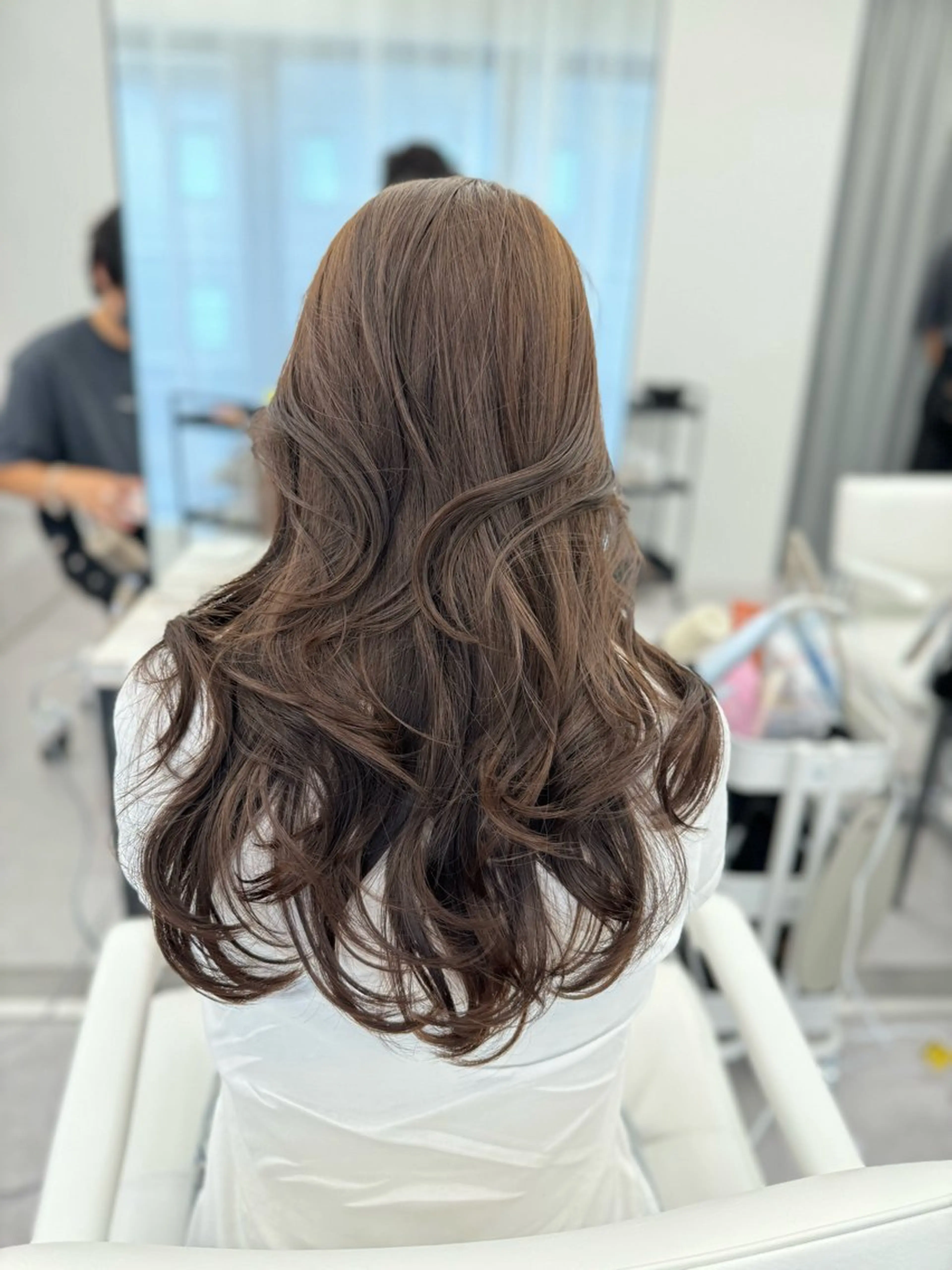 ロング カラー カット トリートメント 顔まわりの神様✨ 透明感カラー藤嶋秀幸のヘアスタイル