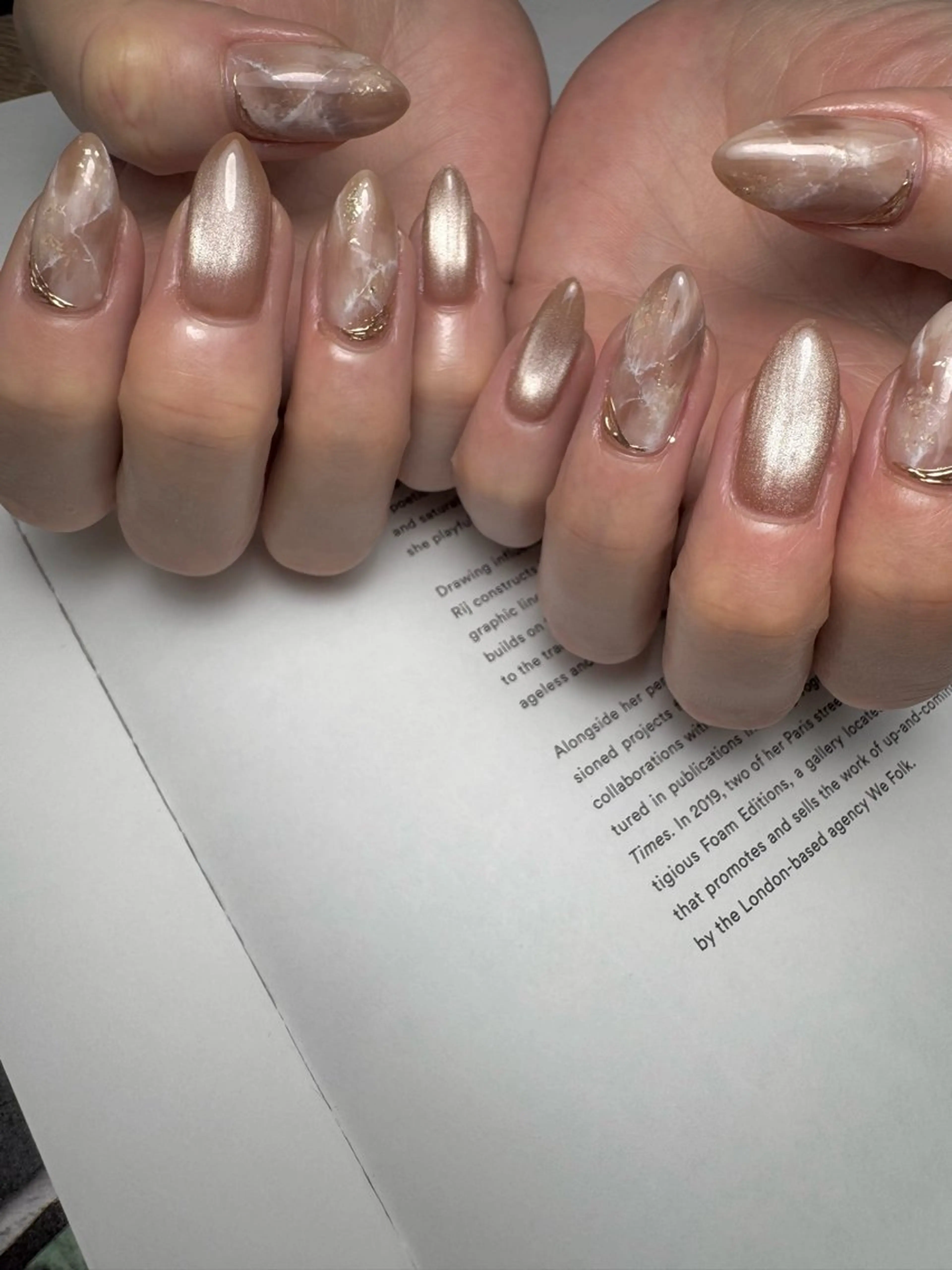 ネイル マグネットネイル 大理石ネイル(マーブル) ニュアンスネイル シンプルネイル ハンドネイル 白日-hakubi nail-のネイルデザイン