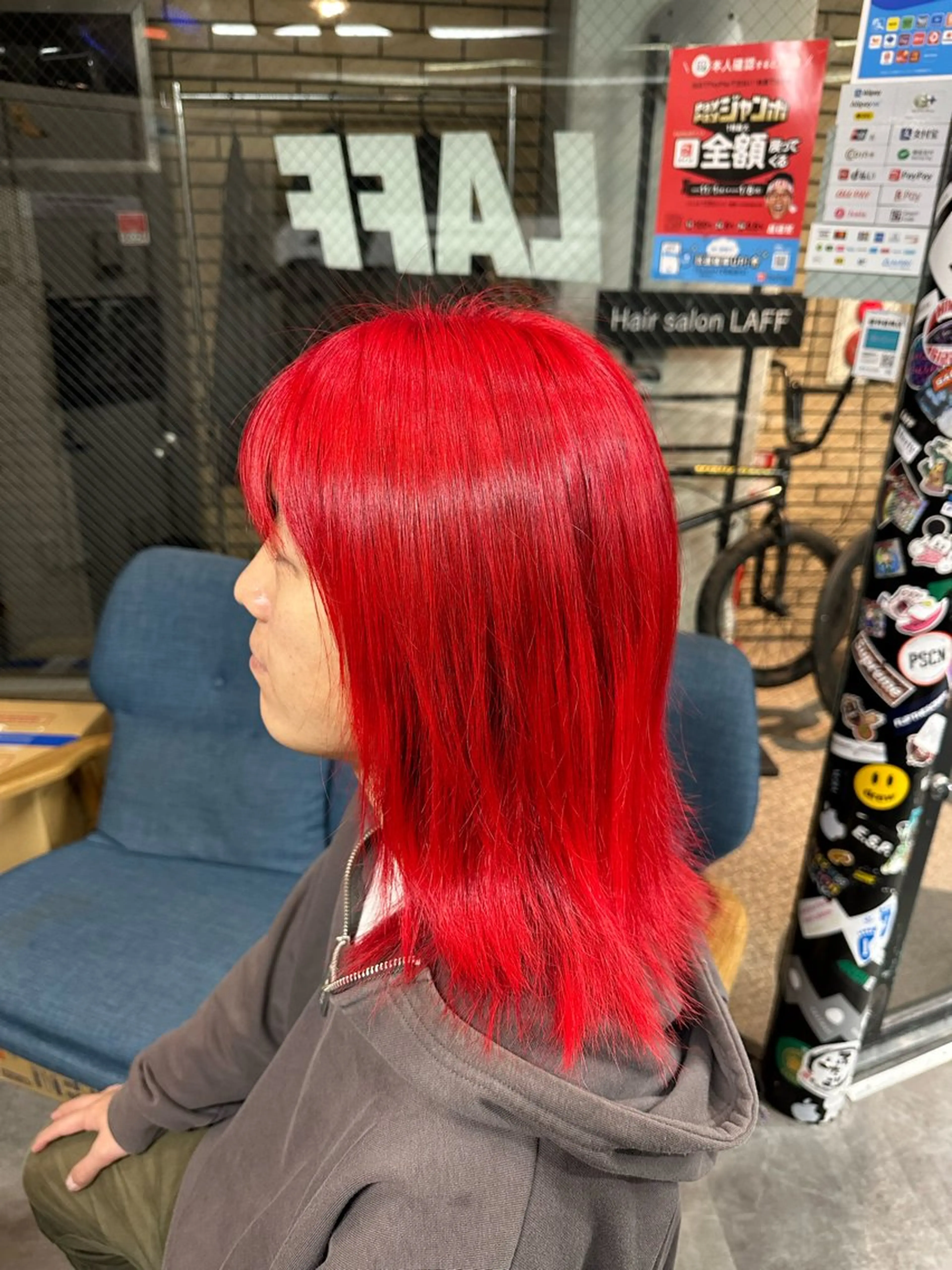 ミディアム カラー 剣太郎カットモデル 10㎝カット募集中のヘアスタイル