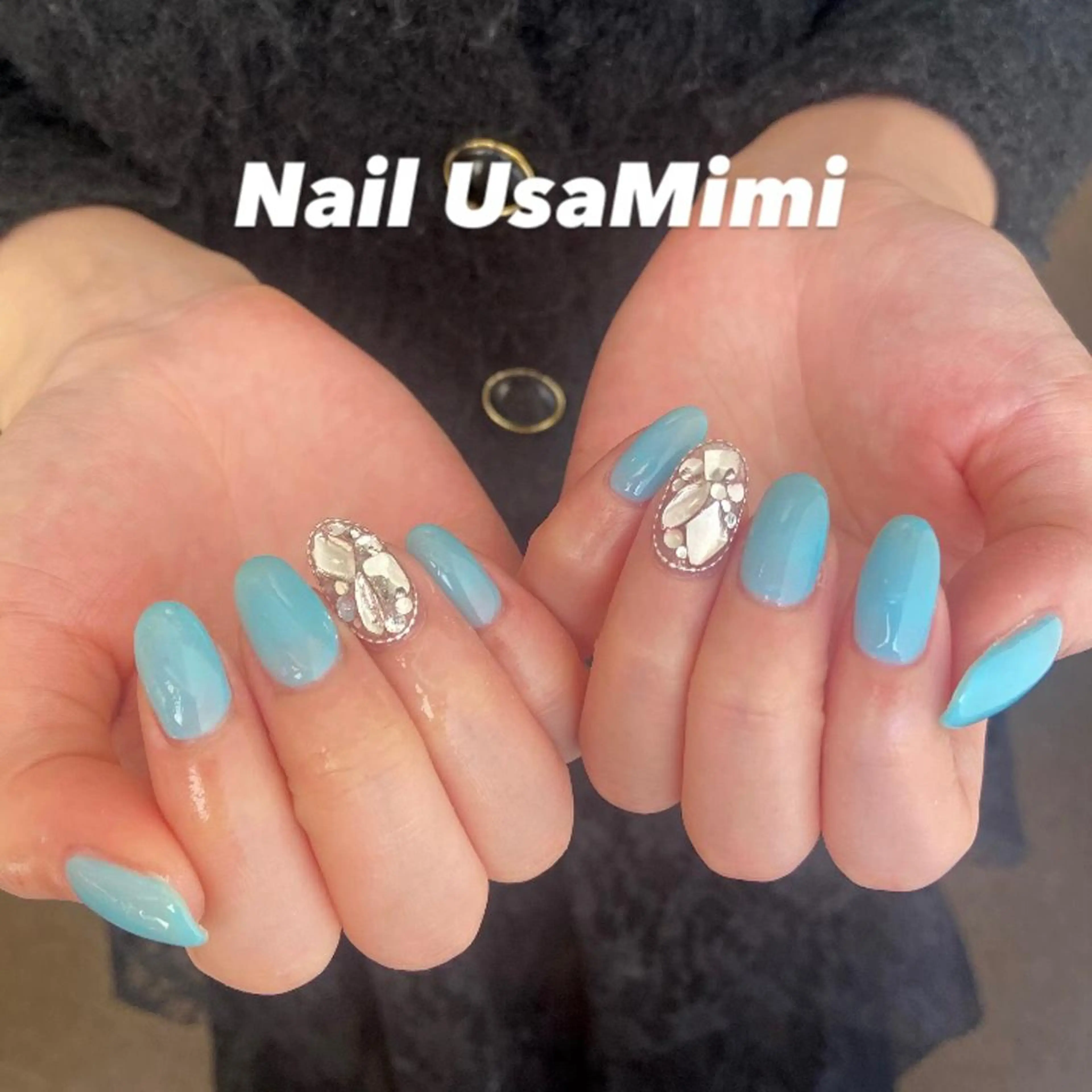 ネイル フットネイル ジェルネイル マグネットネイル 持ち込み ニュアンスネイル 本町ネイルNail UsaMimiのネイルデザイン