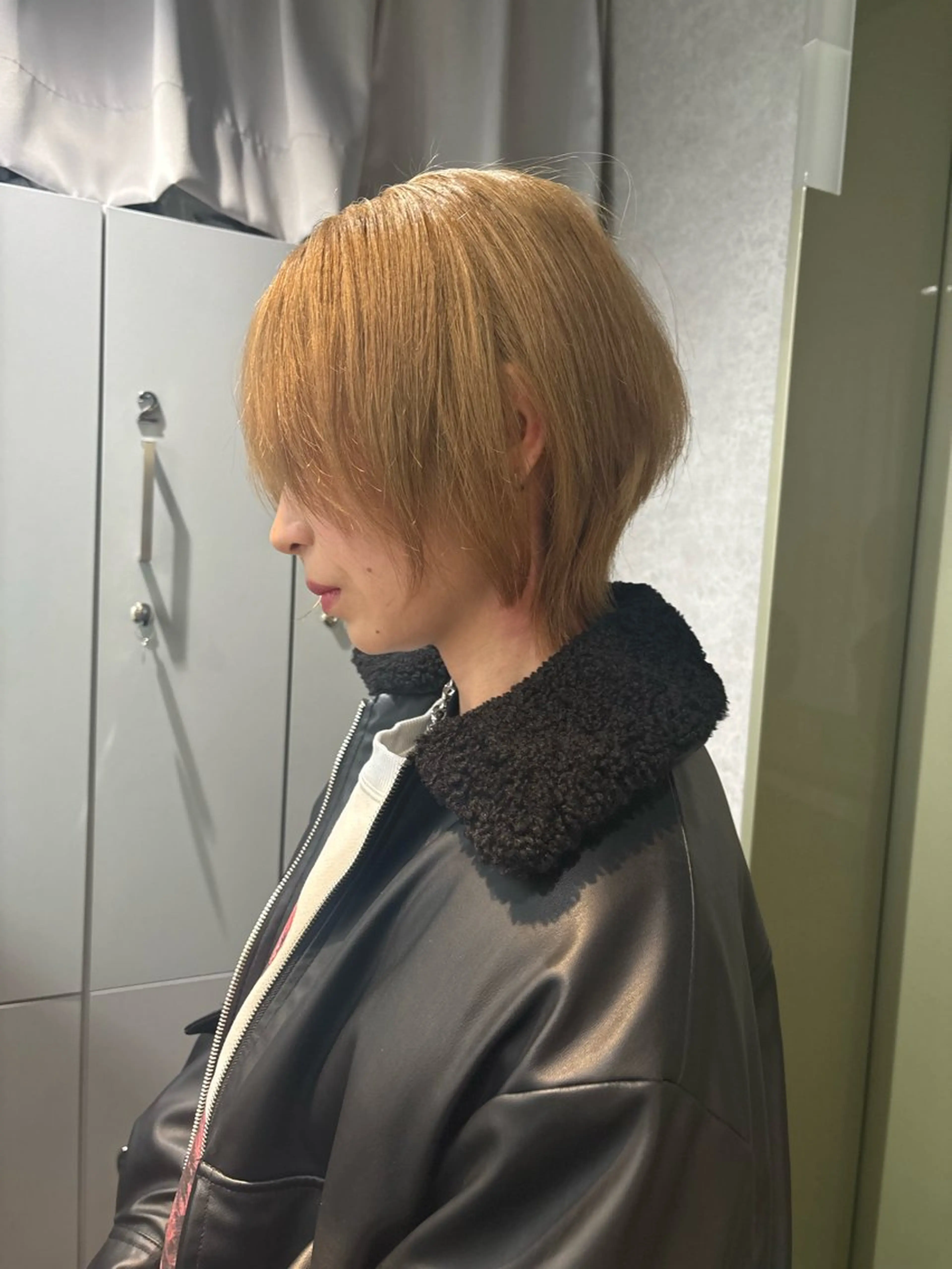 ショート レイヤーカット ウルフカット カット ヘアカラー トリートメント Null原宿所属・jyui/原宿 ハイトーン/デザインのヘアスタイル