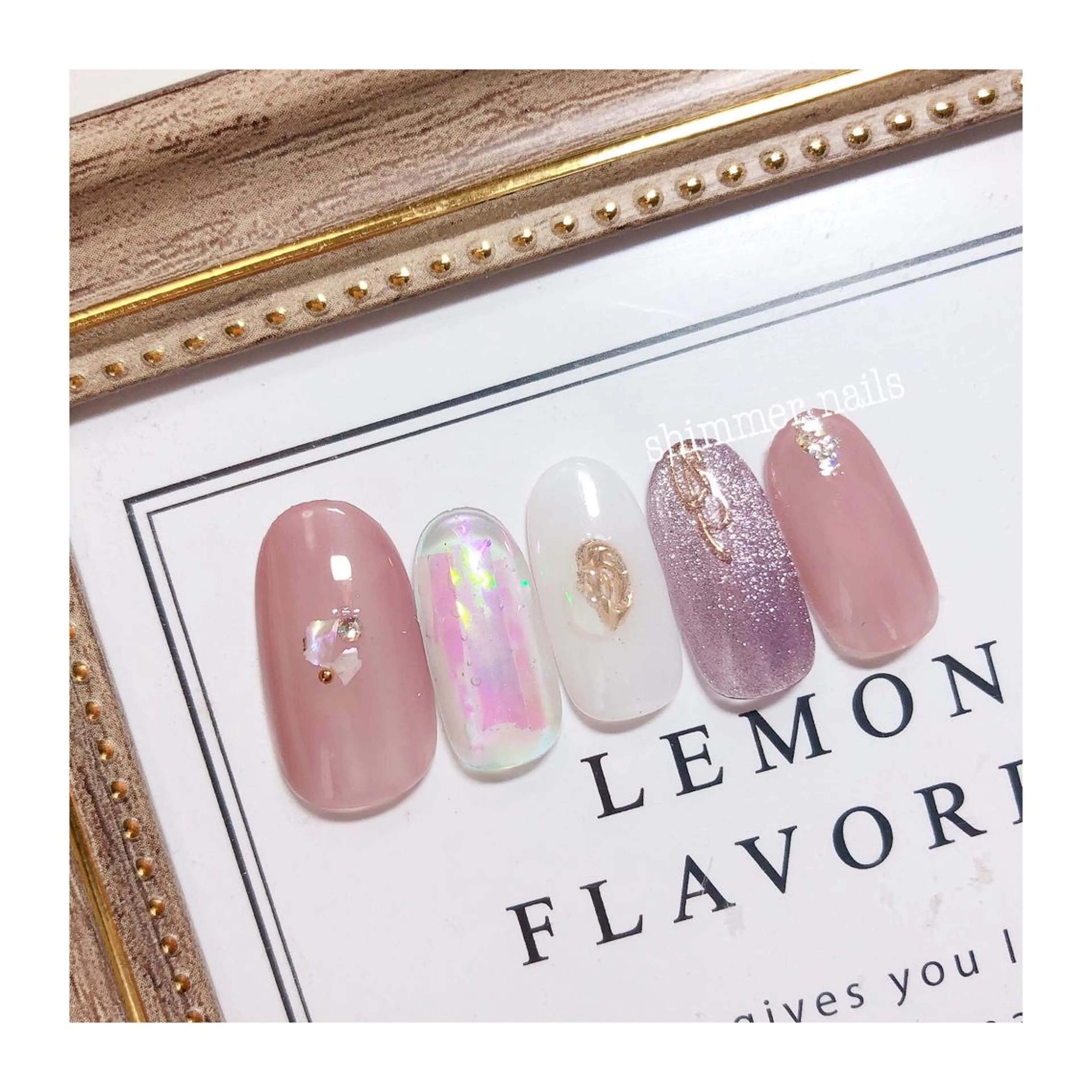 ネイル アートネイル マグネットネイル shimmer nailsのネイルデザイン