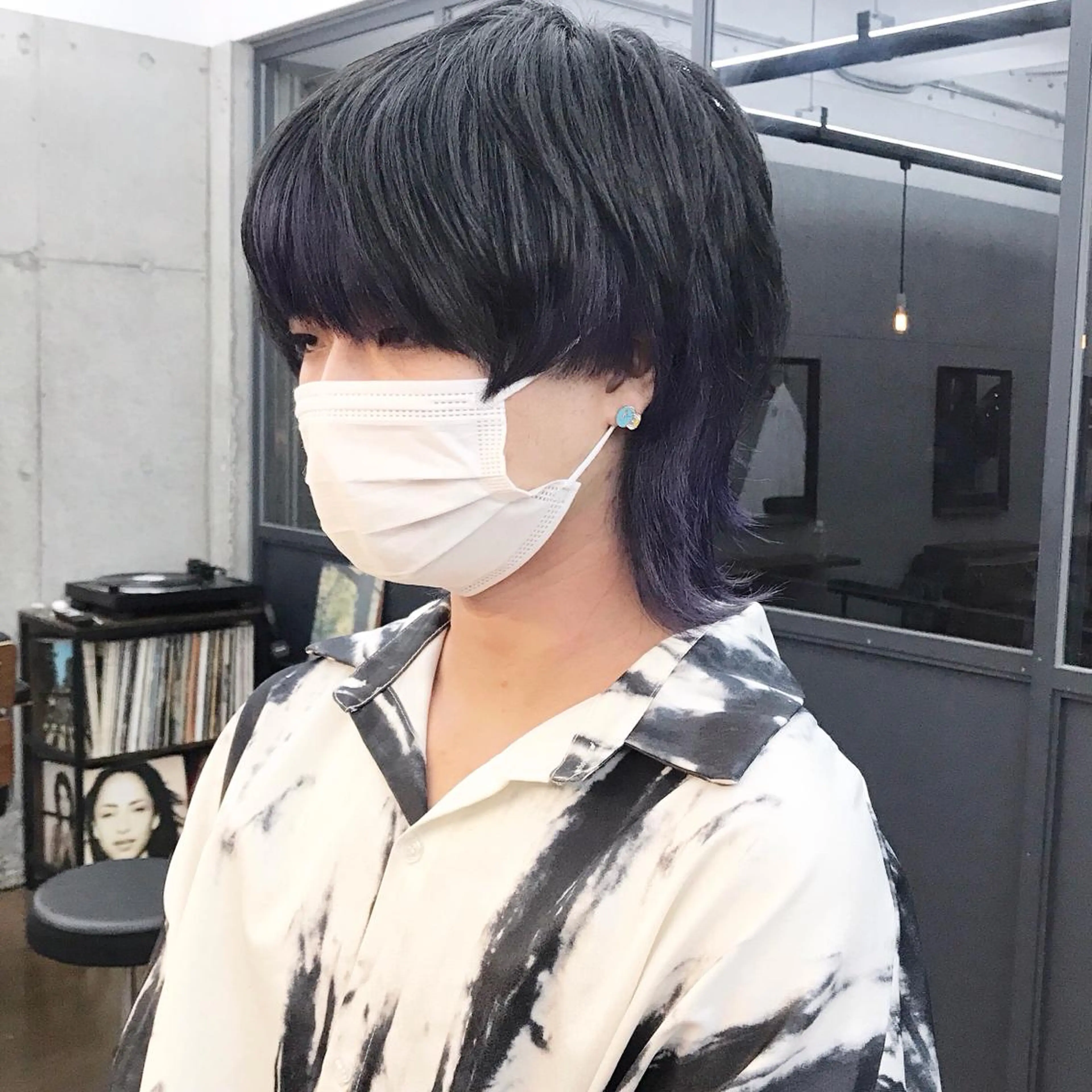 ショート カラー メンズ メンズブリーチ メンズウルフカット ブリーチ パープルカラー ショートヘア カット ヘアカラー トリートメント ヘアセット ✂︎ウルフ・ショート ✂︎MIKUNIのヘアスタイル