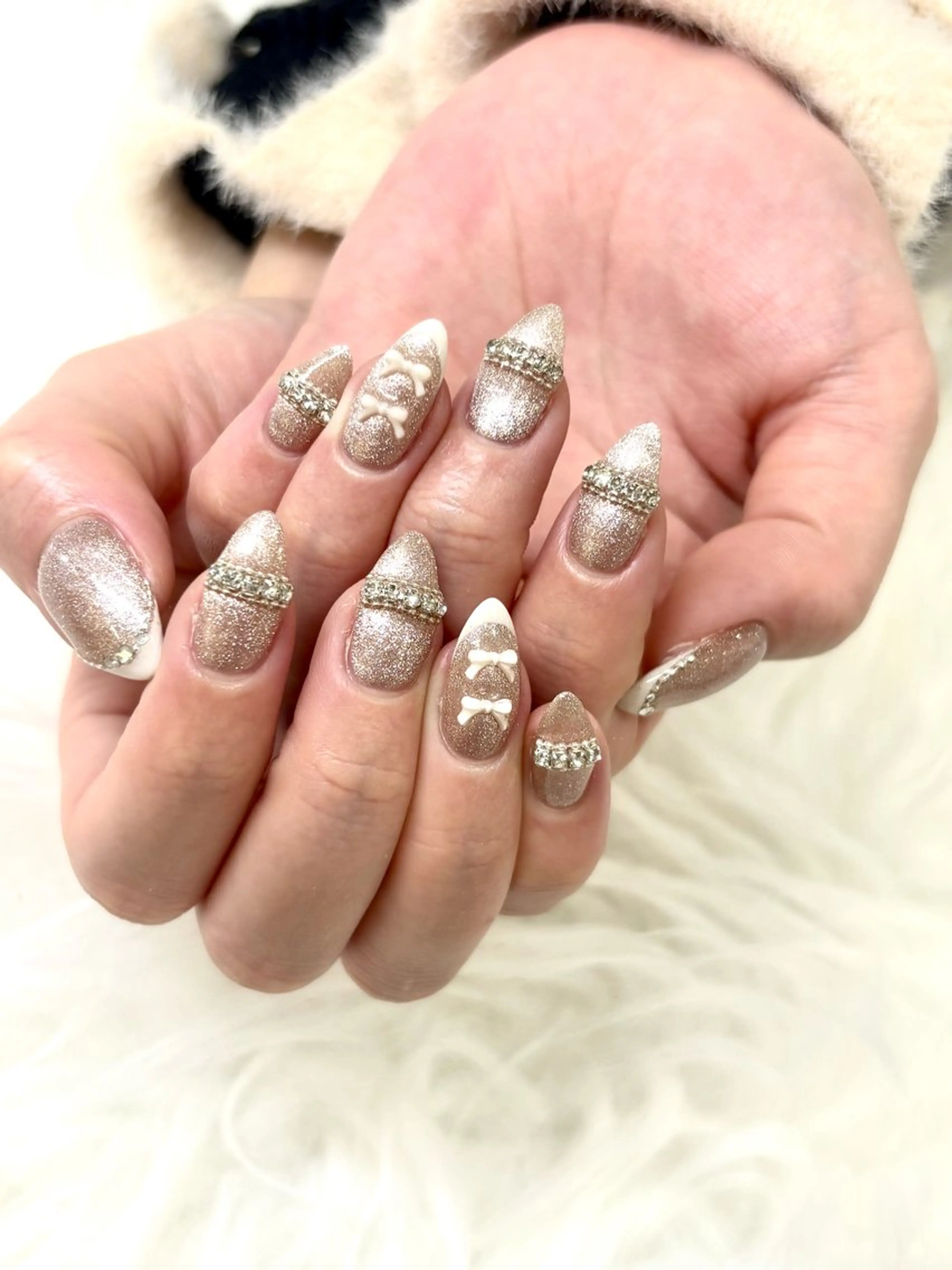 ミディアム ハンドネイル mimi‪‪❤︎‬ harukaのネイルデザイン