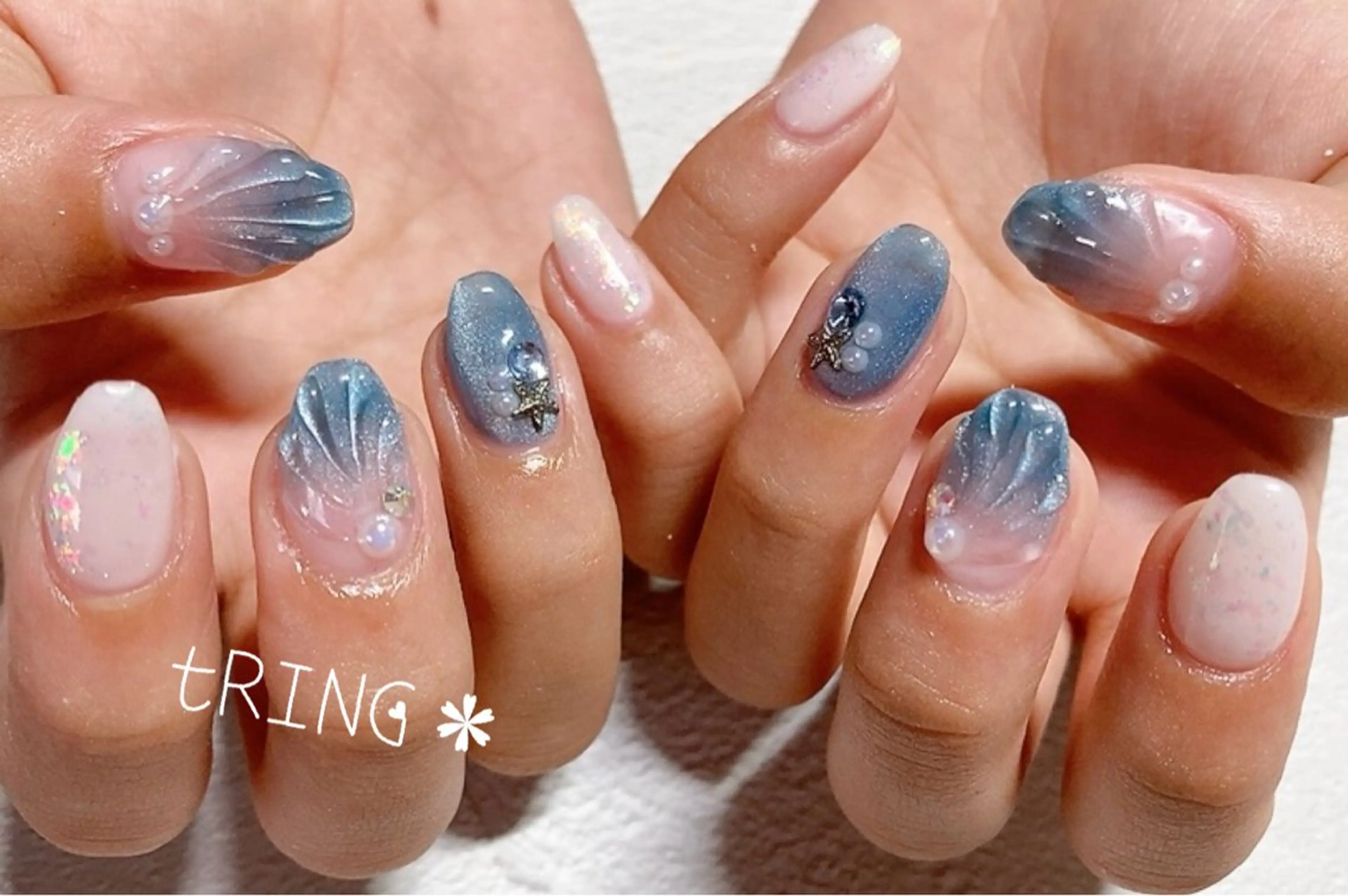 ネイル ハンドネイル tRING＊ しいの木台のネイルデザイン