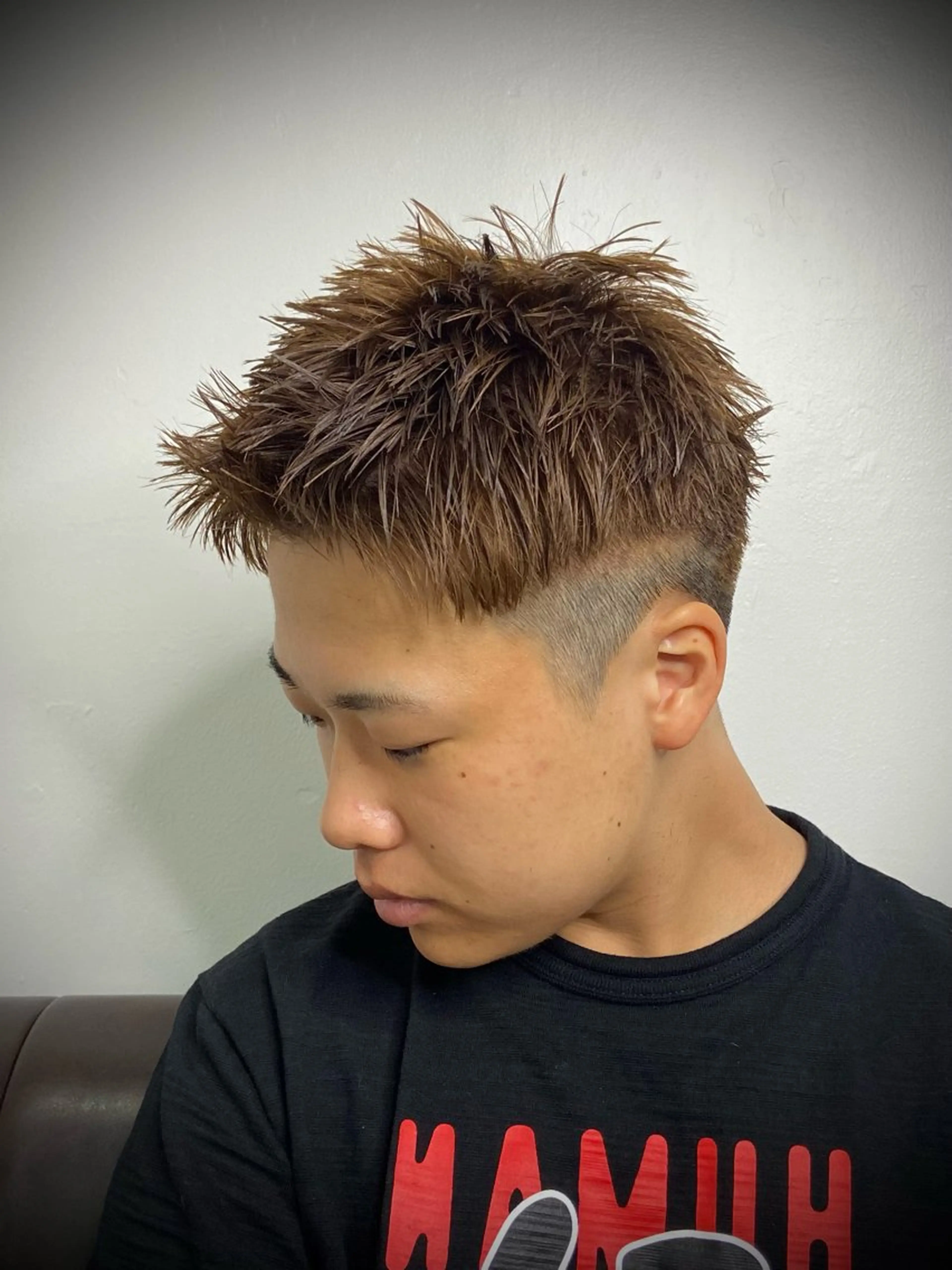 ショート カラー 柄﨑 比呂/ancielのヘアスタイル