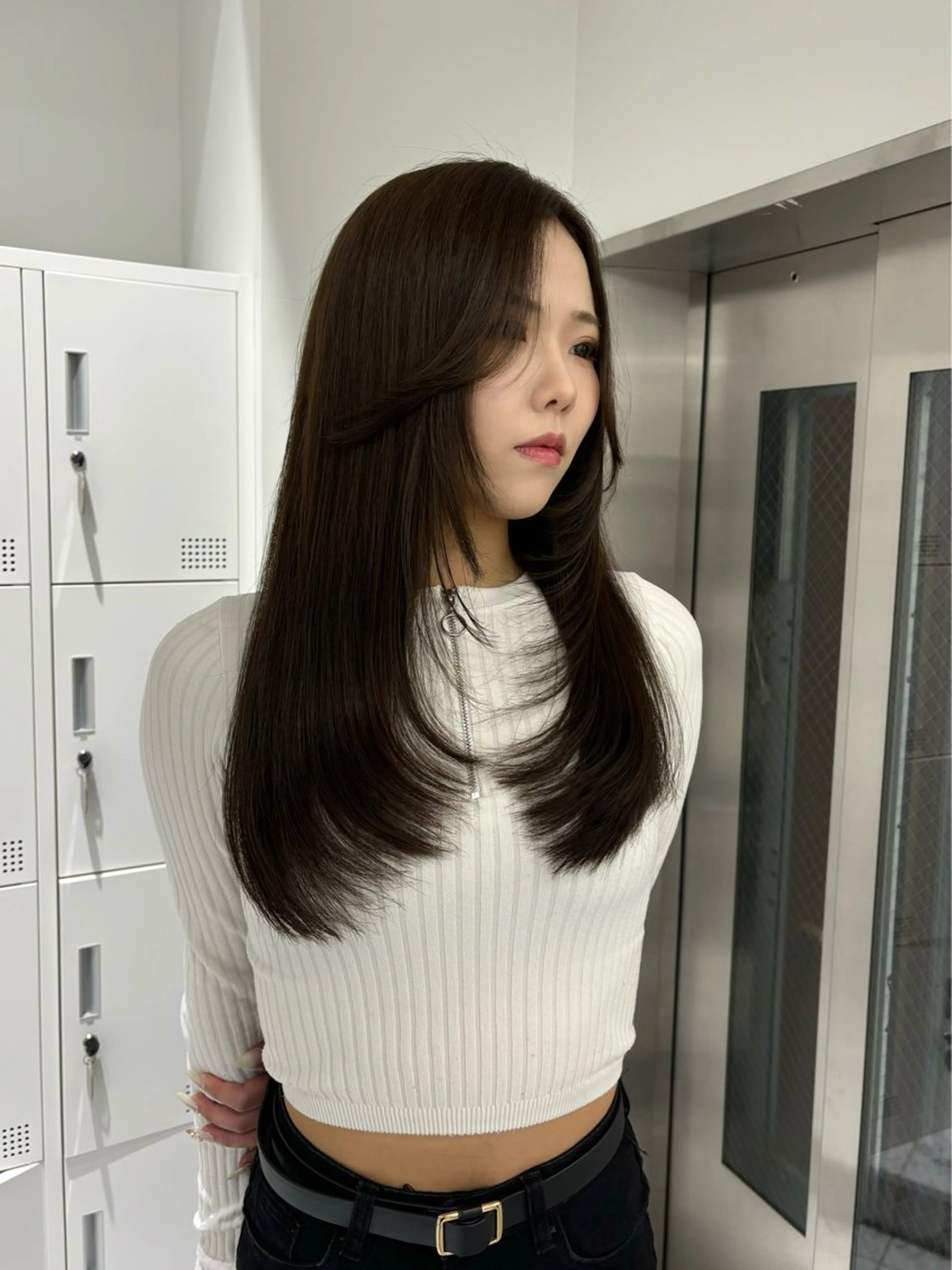 ロング カラー ベージュカラー 透明感カラー 韓国風ヘア レイヤーカット カット ヘアカラー 韓国レイヤー/ 縮毛矯正🎀minaのヘアスタイル