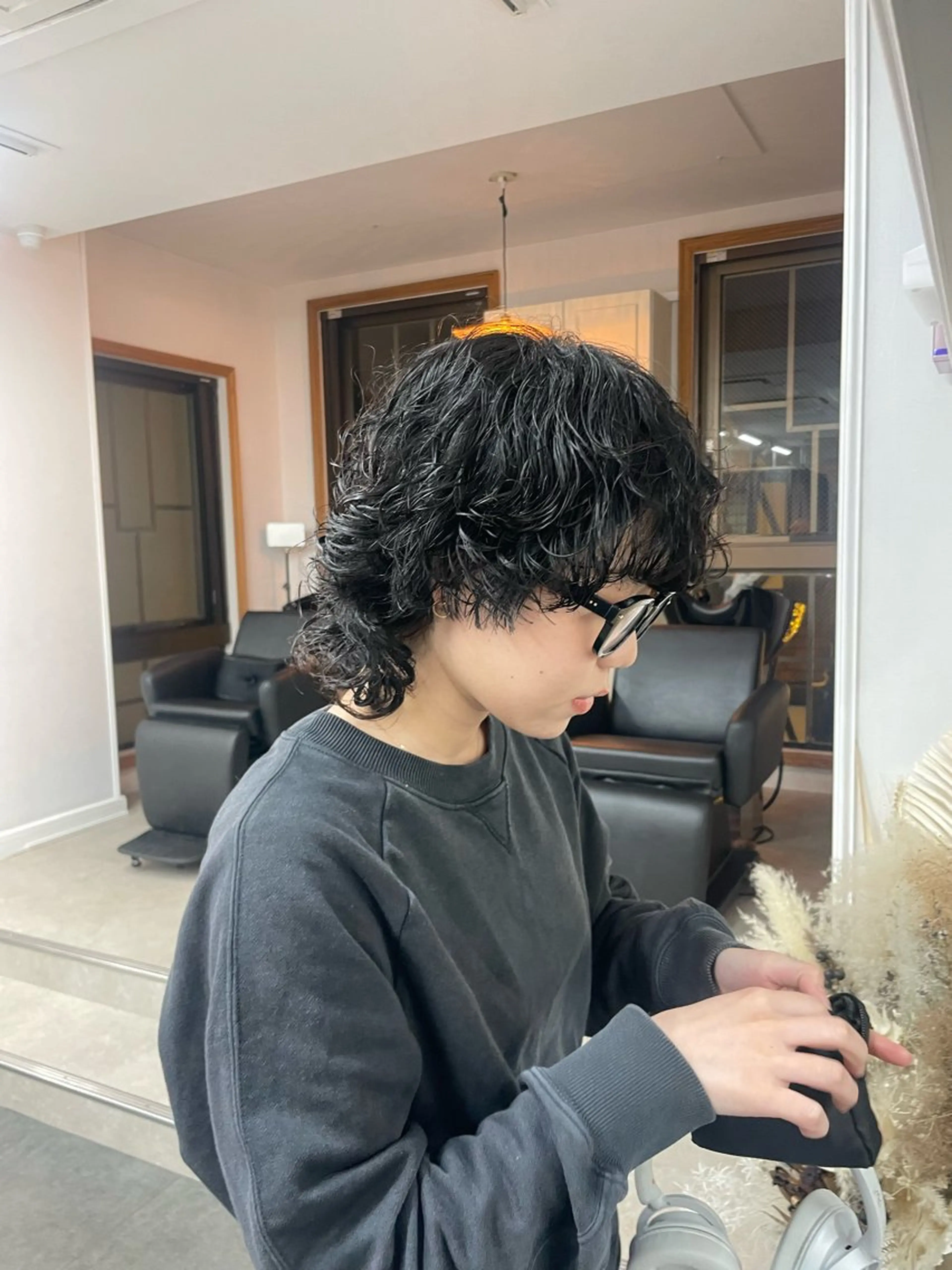 ショート パーマ カット パーマ 野町好花 レイヤー/髪質改善のヘアスタイル