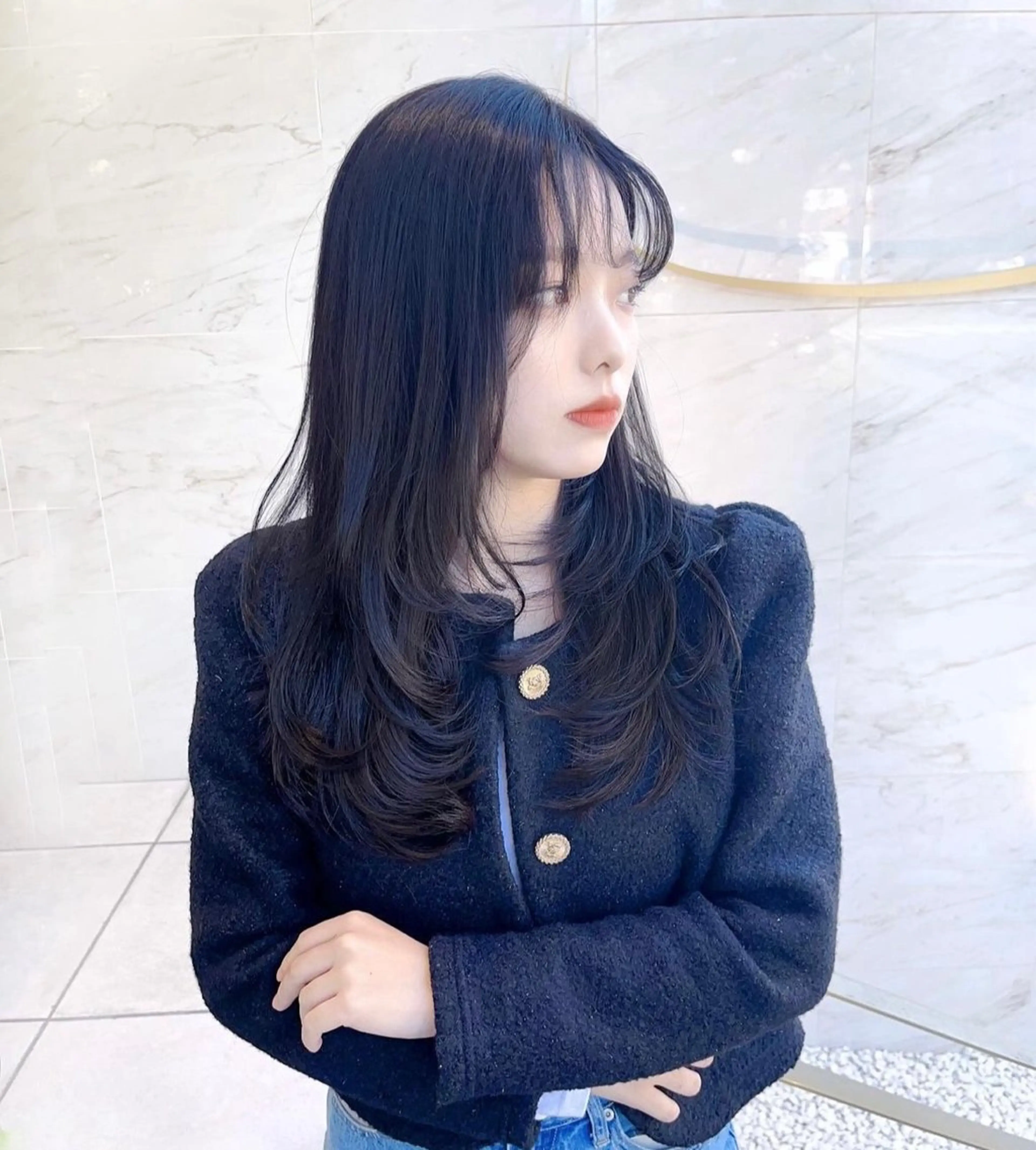 ロング 梶 久菜乃のヘアスタイル