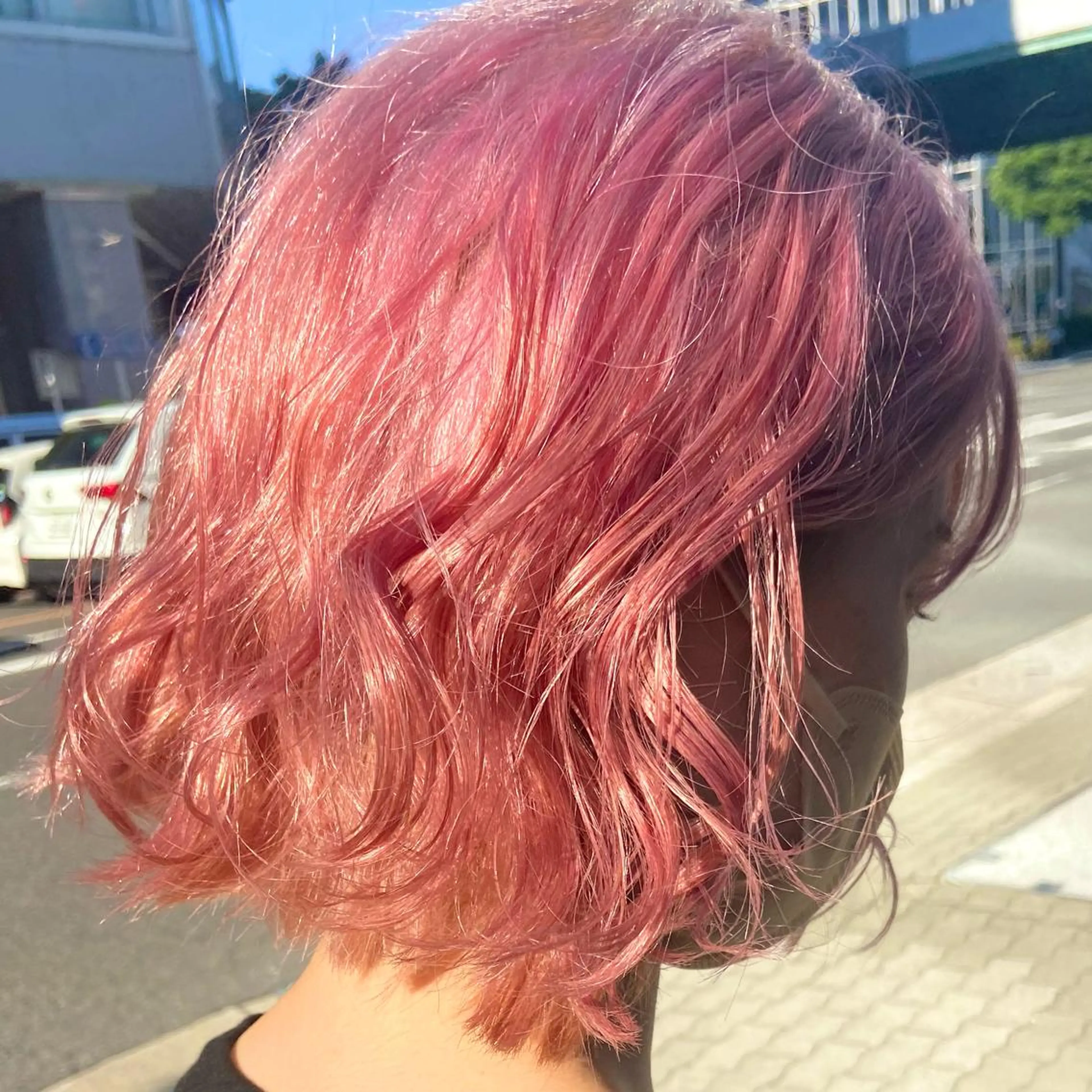 ミディアム カラー ブリーチ ハイトーンカラー ピンクカラー ボブ 🌼似合わせのプロ 心斎橋/rena🌼のマツエク・マツパデザイン
