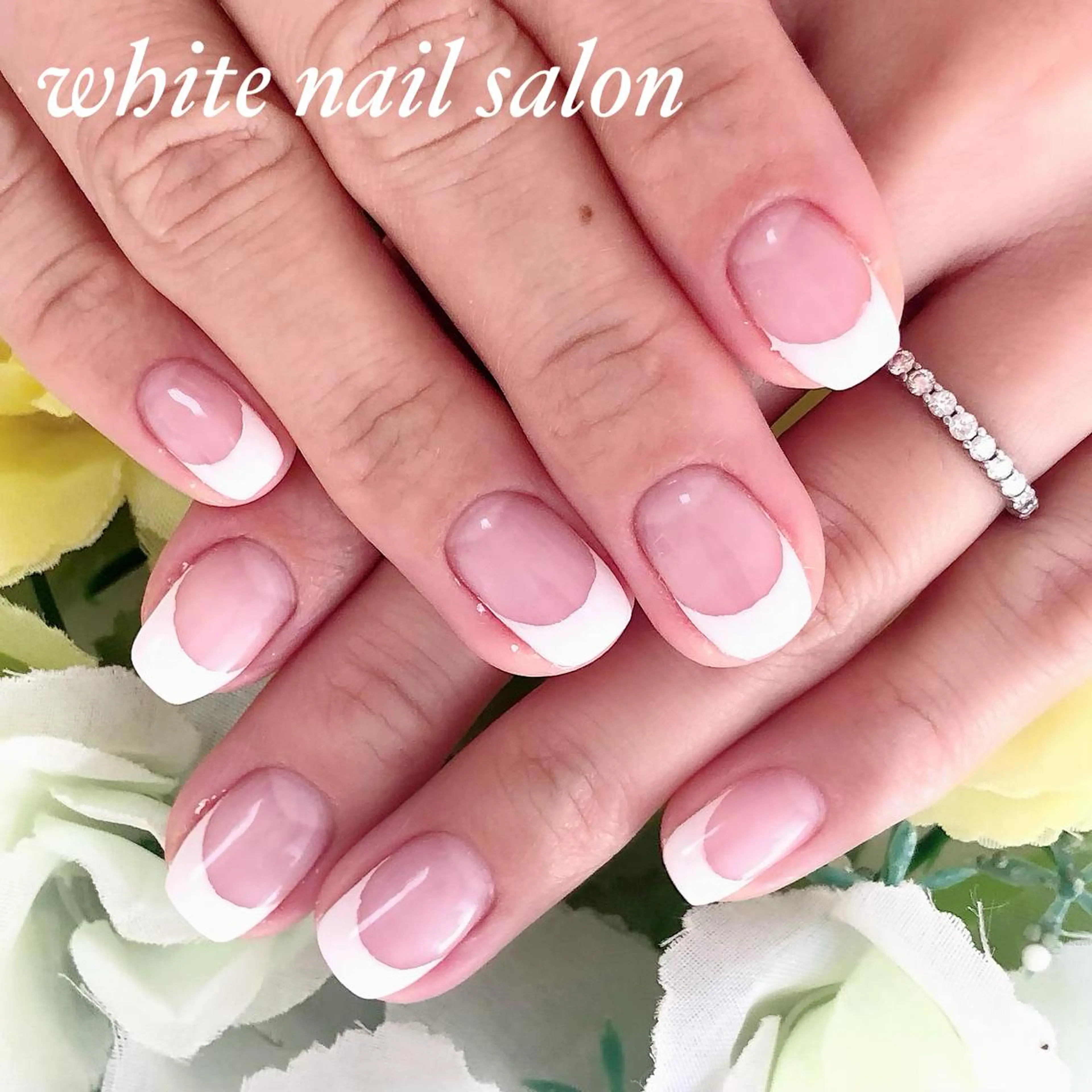 ネイル アートネイル フレンチネイル ジェルネイル ハードジェル 持ち込み ハンドネイル white nail salonのネイルデザイン