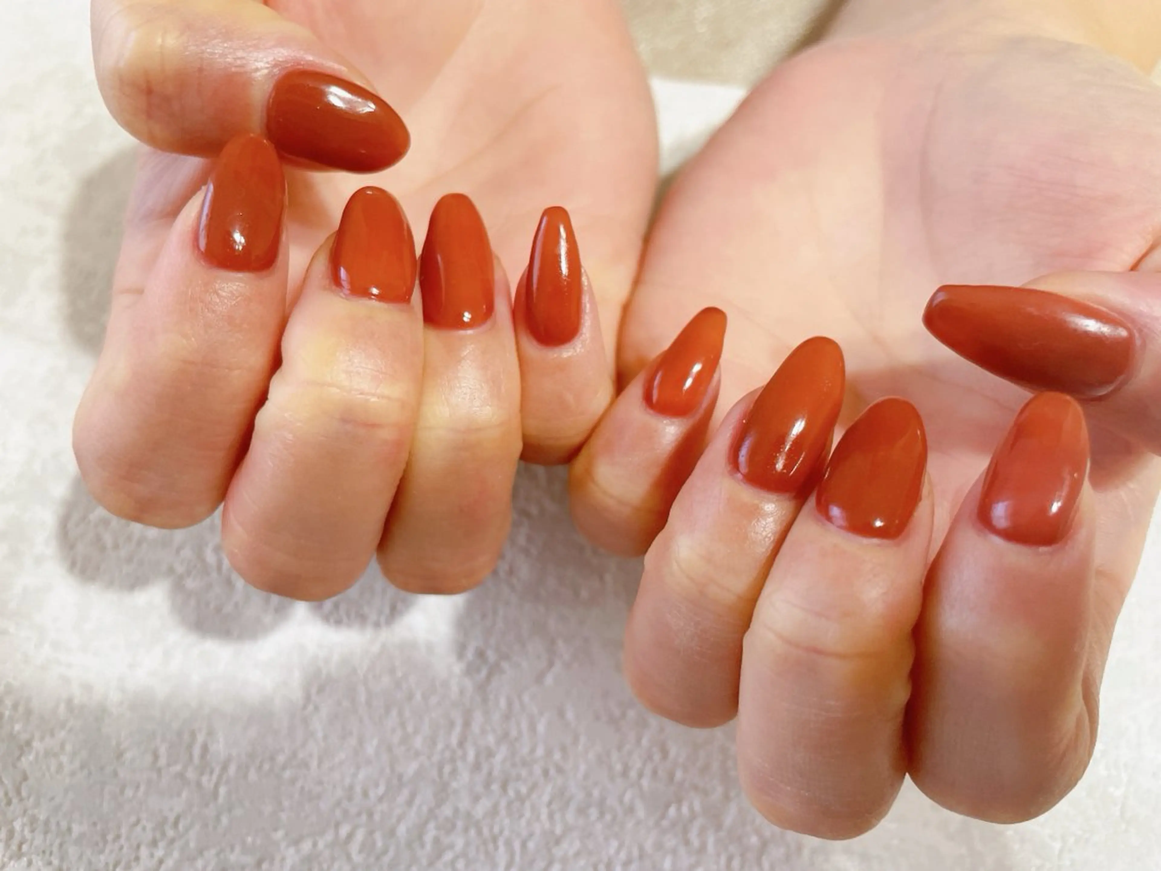 ネイル ジェルネイル 韓国ネイル ワンカラーネイル パラジェル 冬ネイル kikinail 溝の口のネイルデザイン