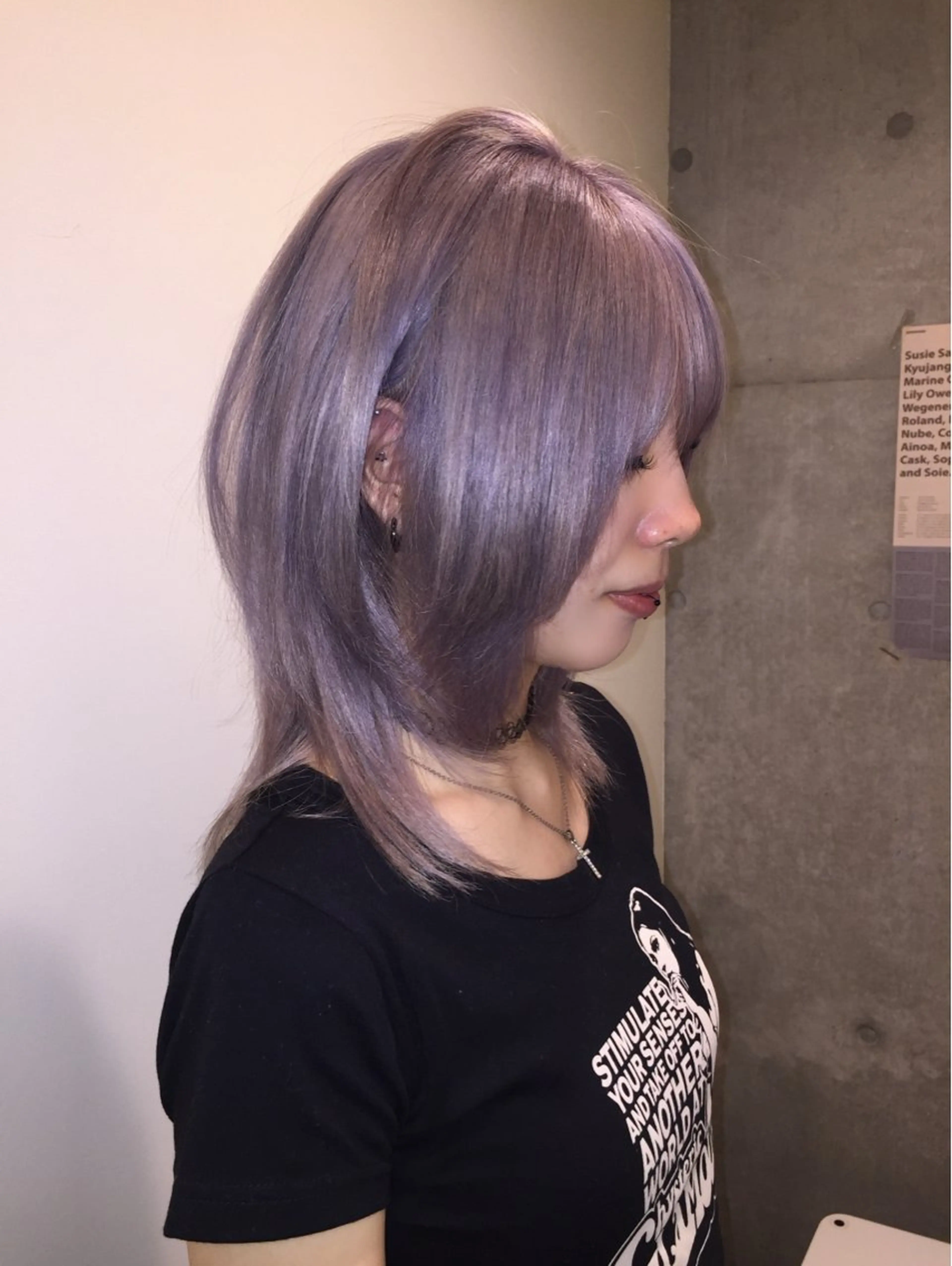 ミディアム カラー ブロンド ハイトーンカラー ラベンダーカラー 🫧カラーモデル募集 🫧Hiyuのヘアスタイル