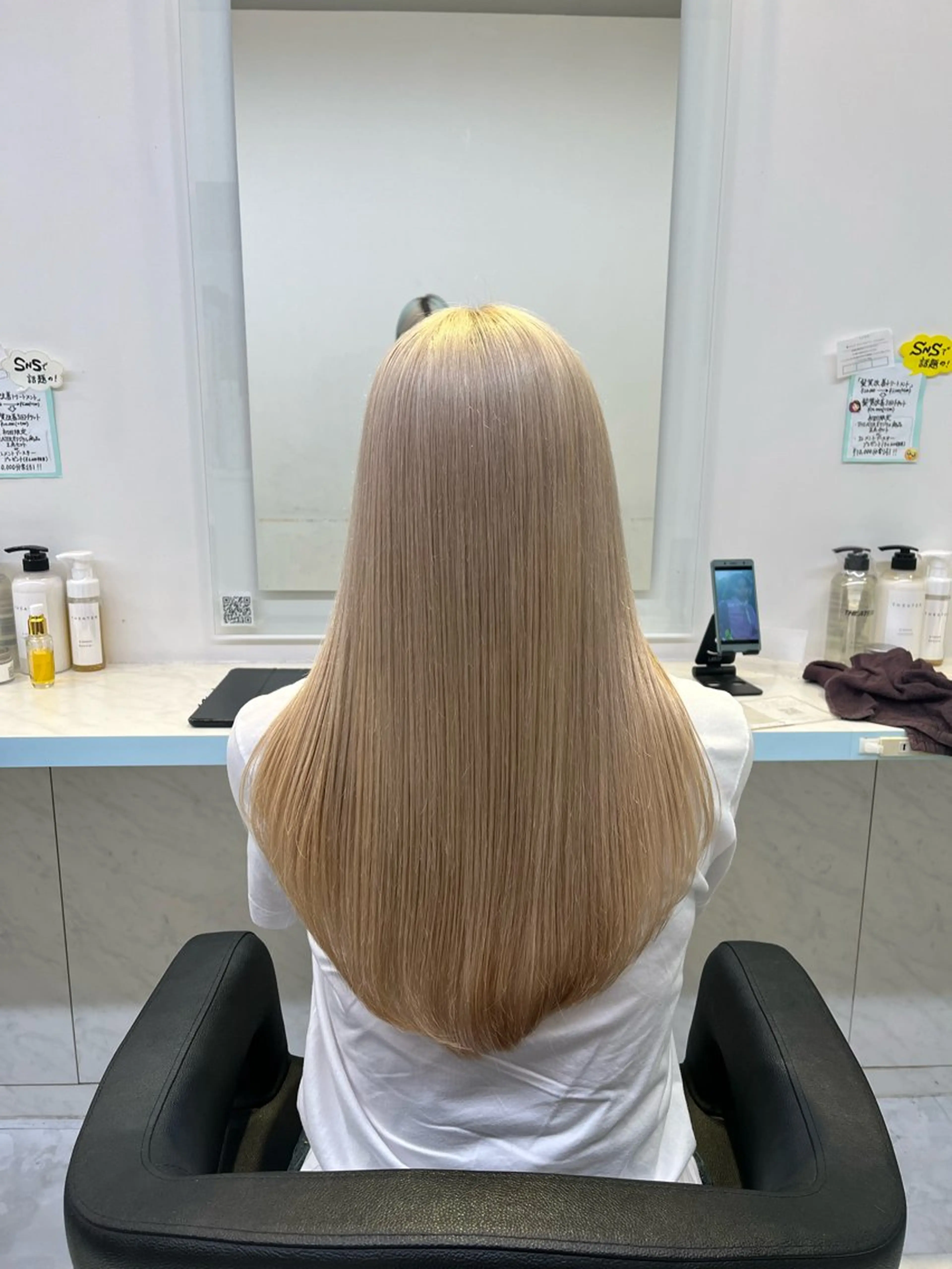 ロング カラー ヘアカラー トリートメント ブリーチカラー 🩵MIZUKIのヘアスタイル