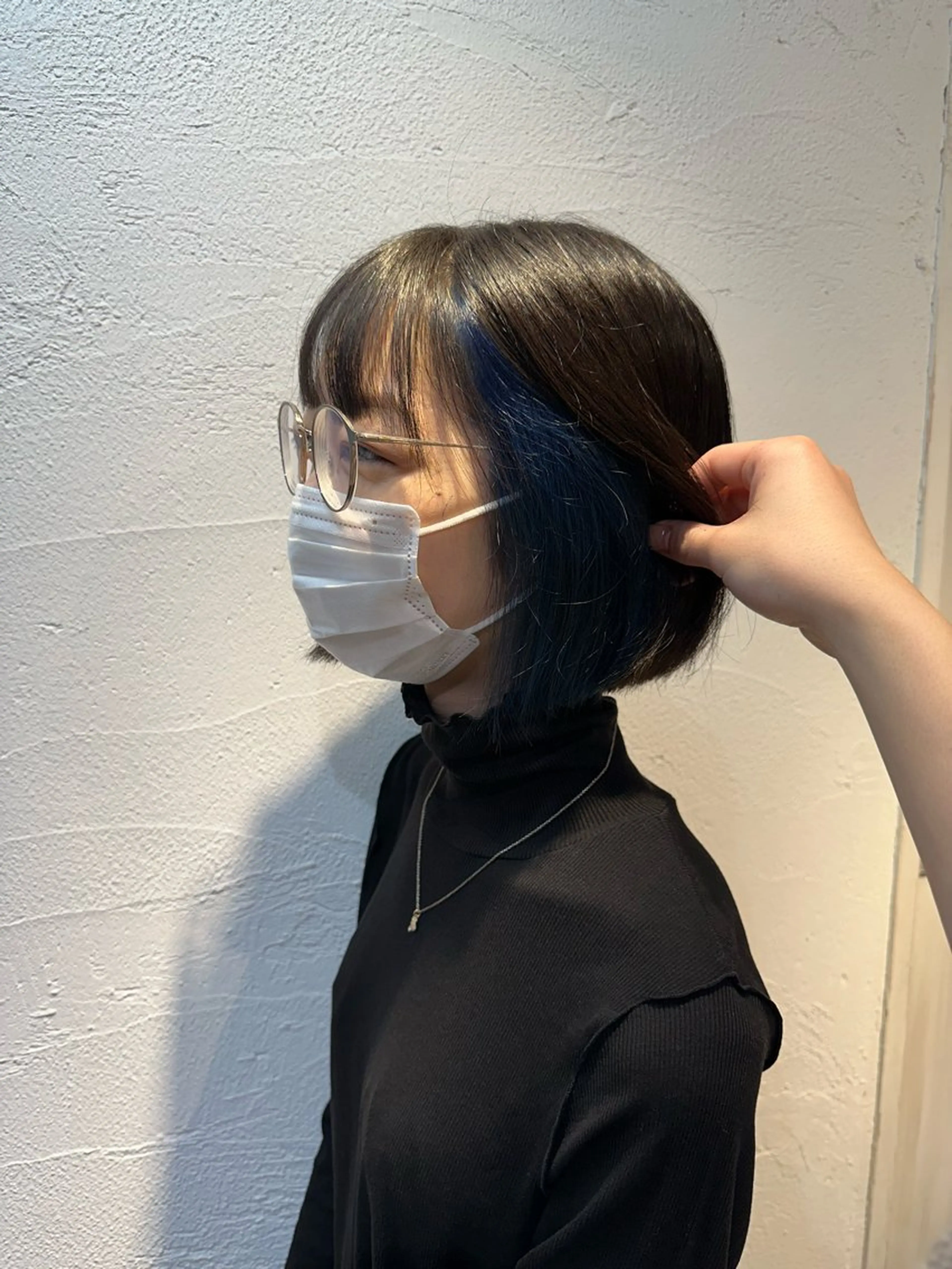 ミディアム ヘアカラー トリートメント ブリーチカラーボブ sayo🧸🤎のヘアスタイル
