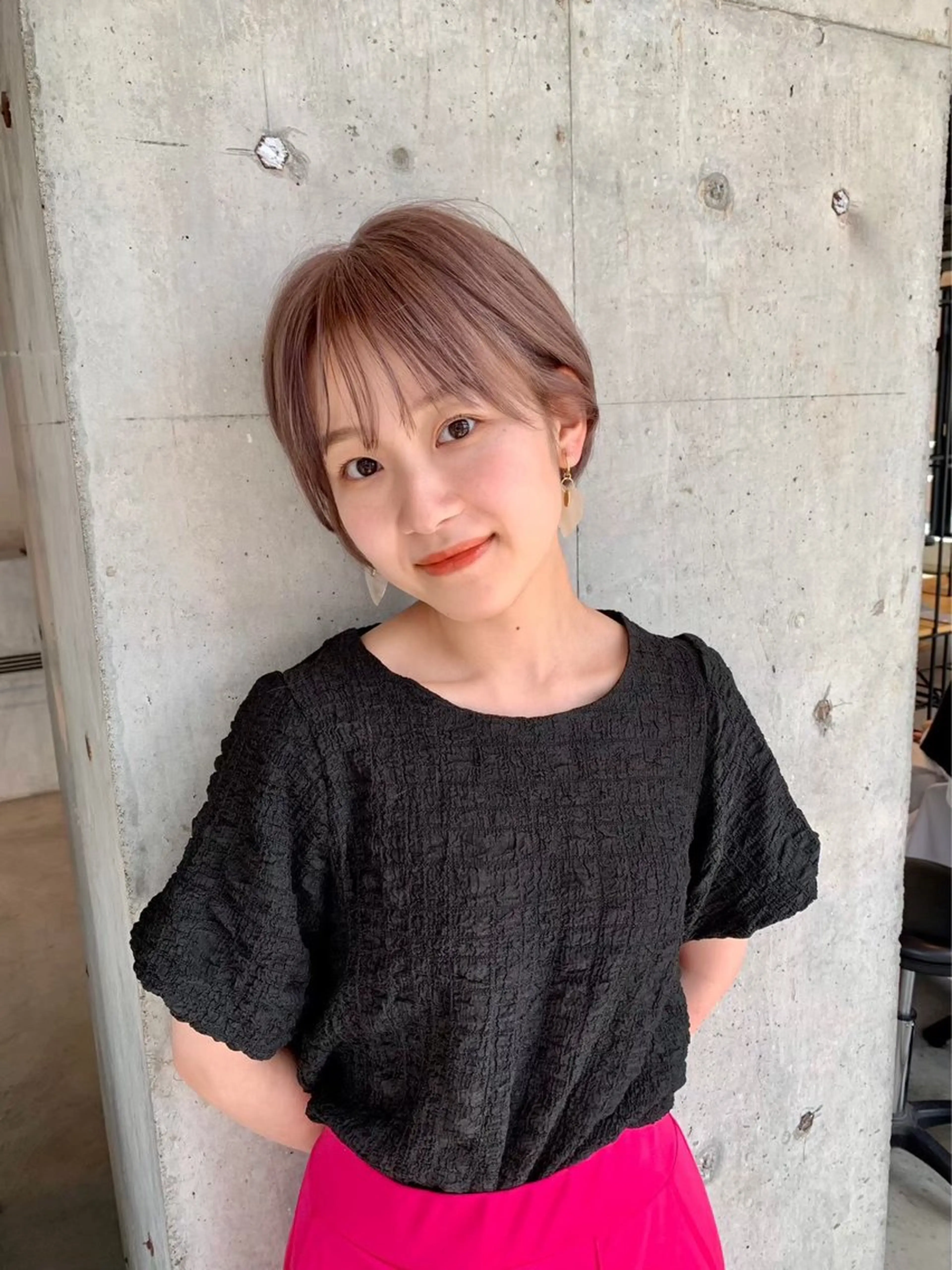 ショート ヘアカラー トリートメント ベージュカラー🕊️ 新潟駅/谷口大海のヘアスタイル