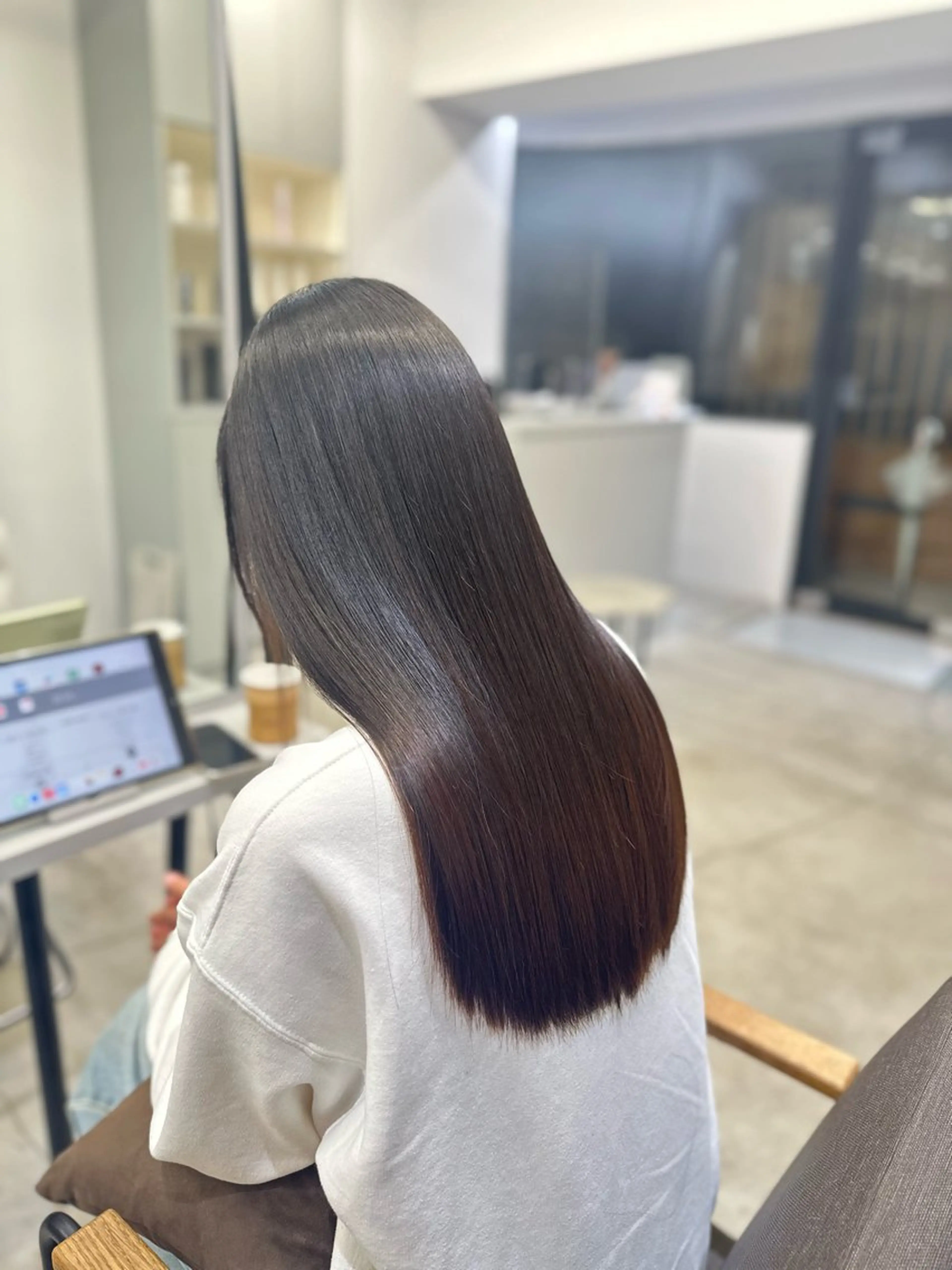 ロング パーマ 縮毛矯正 ハイトーンカラー が絶対可愛い✨泰聖✨のヘアスタイル