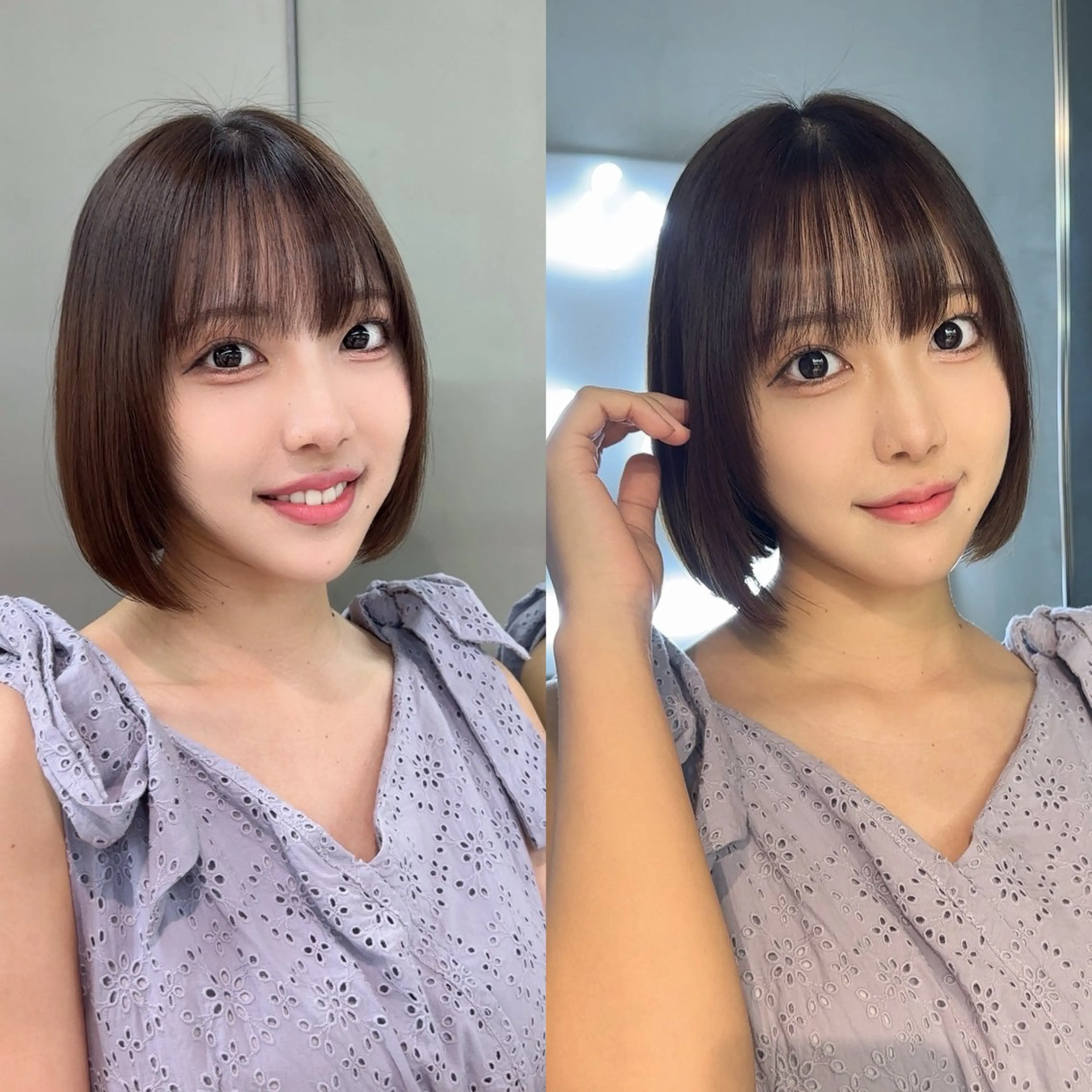 ミディアム カット 縮毛矯正 トリートメント ✨髪質改善特化✨副 店長椎葉信乃介のヘアスタイル