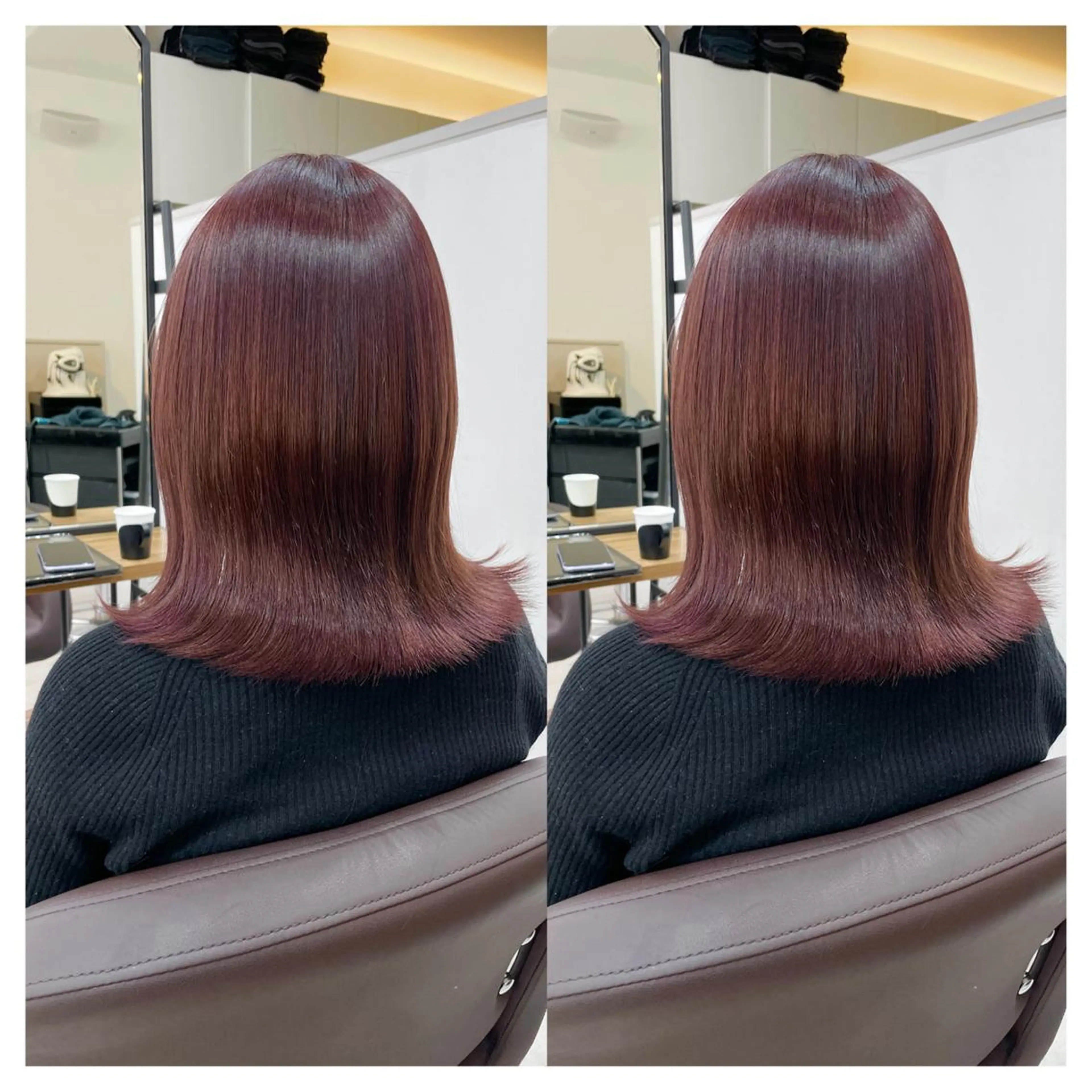 ミディアム カラー カット ヘアカラー トリートメント 村山 茉衣のヘアスタイル