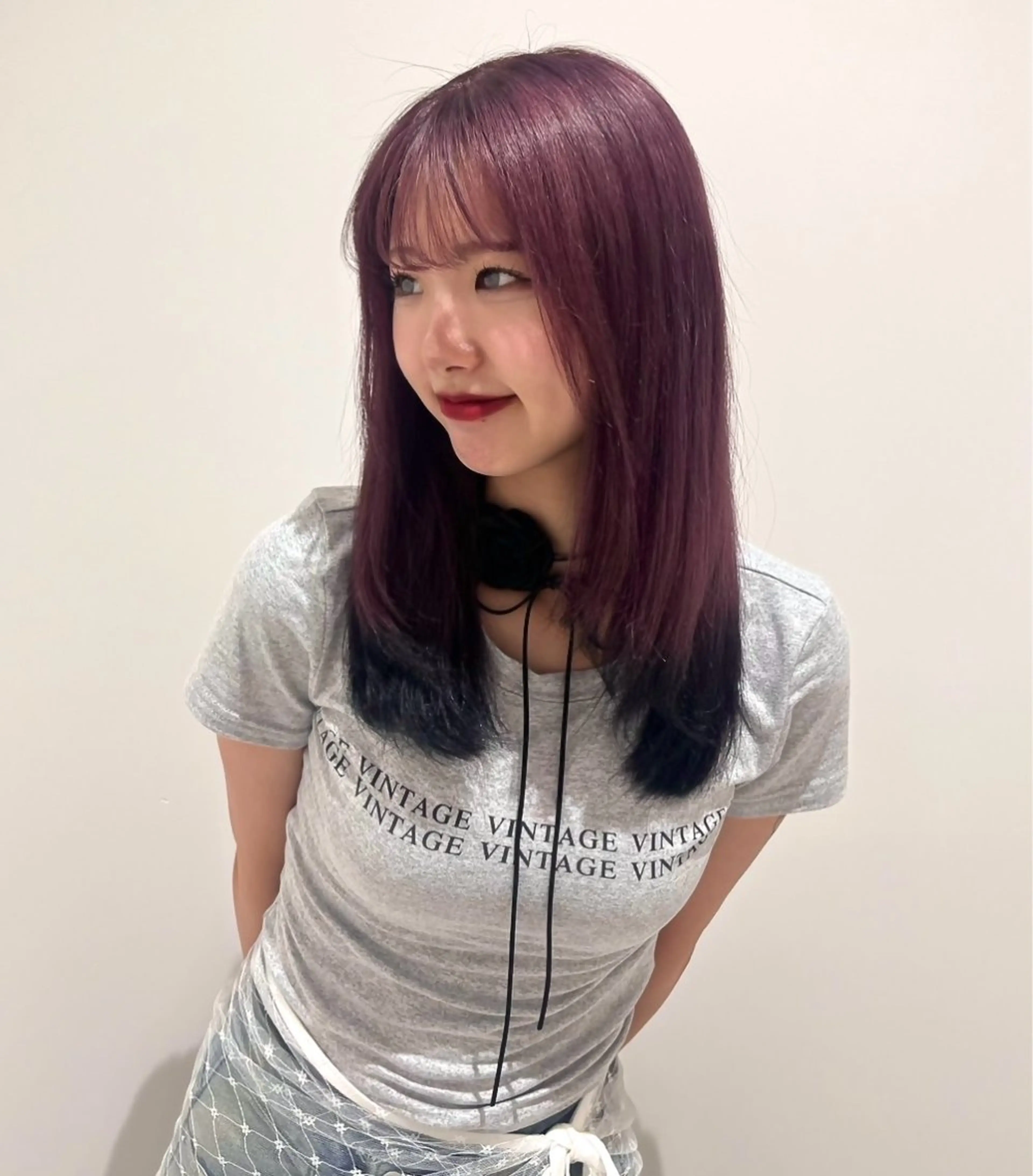 セミロング 💗暖色/ブリーチ/ レイヤー/横浜/メイのヘアスタイル