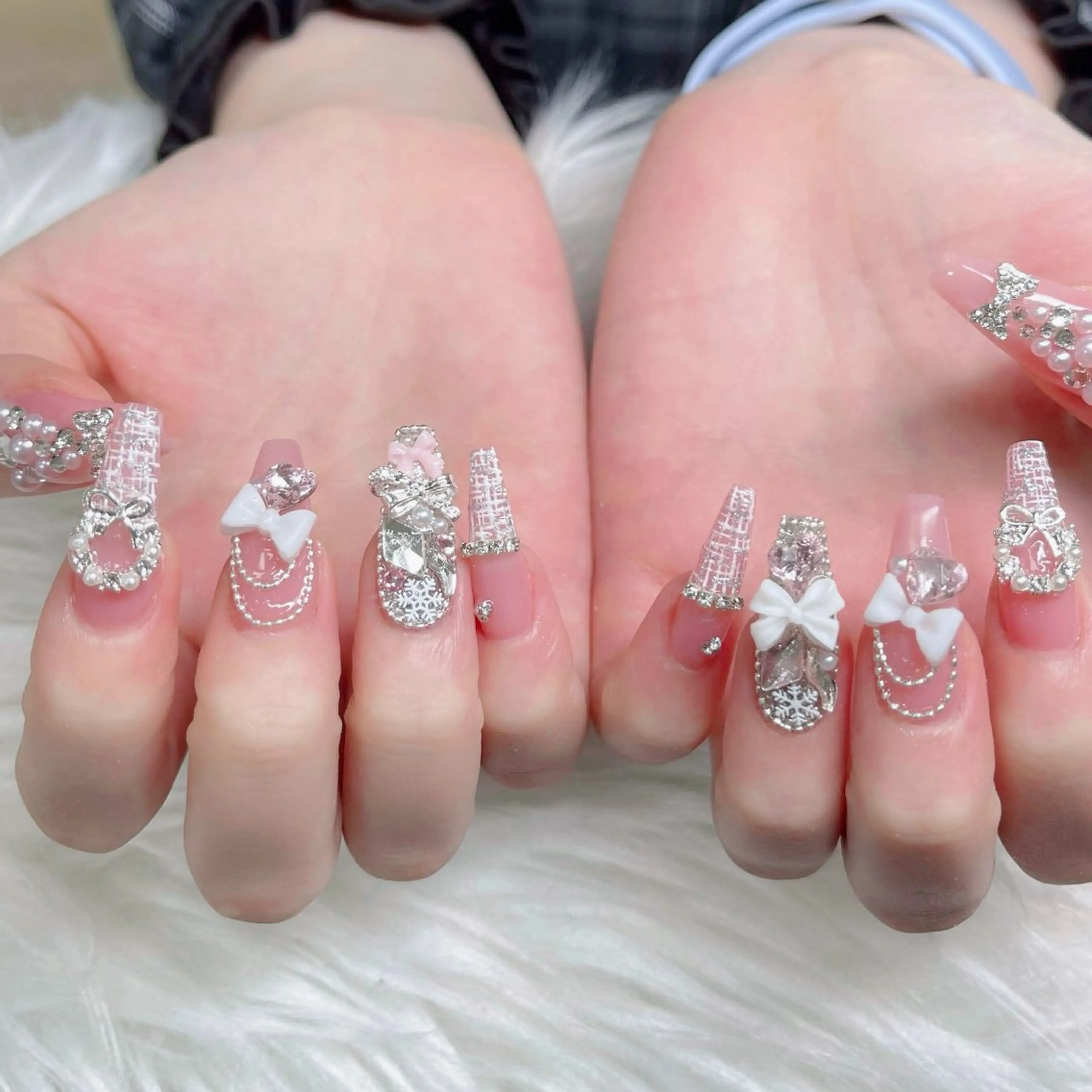 ネイル フットネイル フレンチネイル グラデーション 韓国ネイル ロングネイル ハンドネイル Hani Nail Salonのネイルデザイン