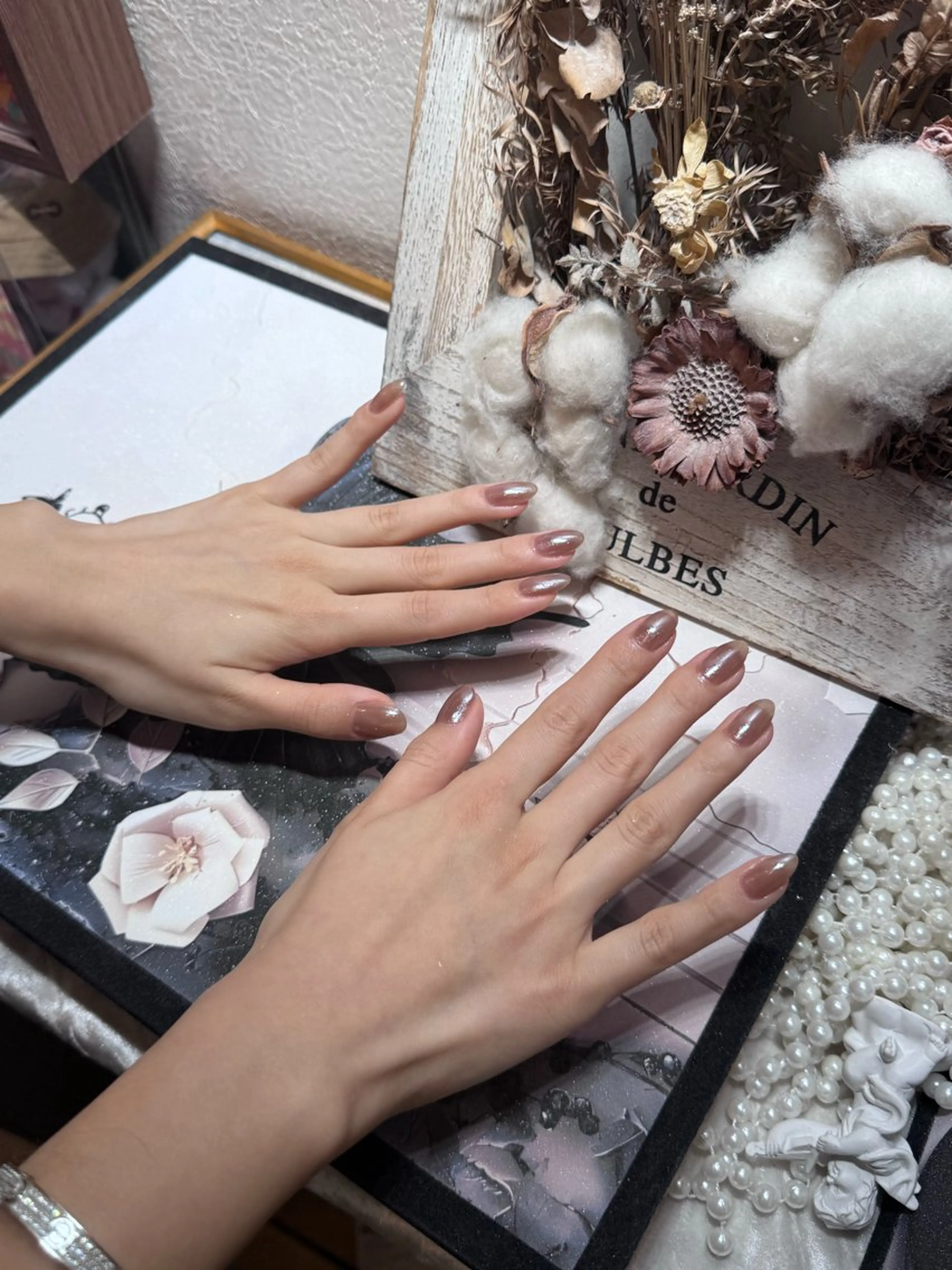 ネイル アートネイル フットネイル ジェルネイル ハート マグネットネイル babarla Nailのネイルデザイン