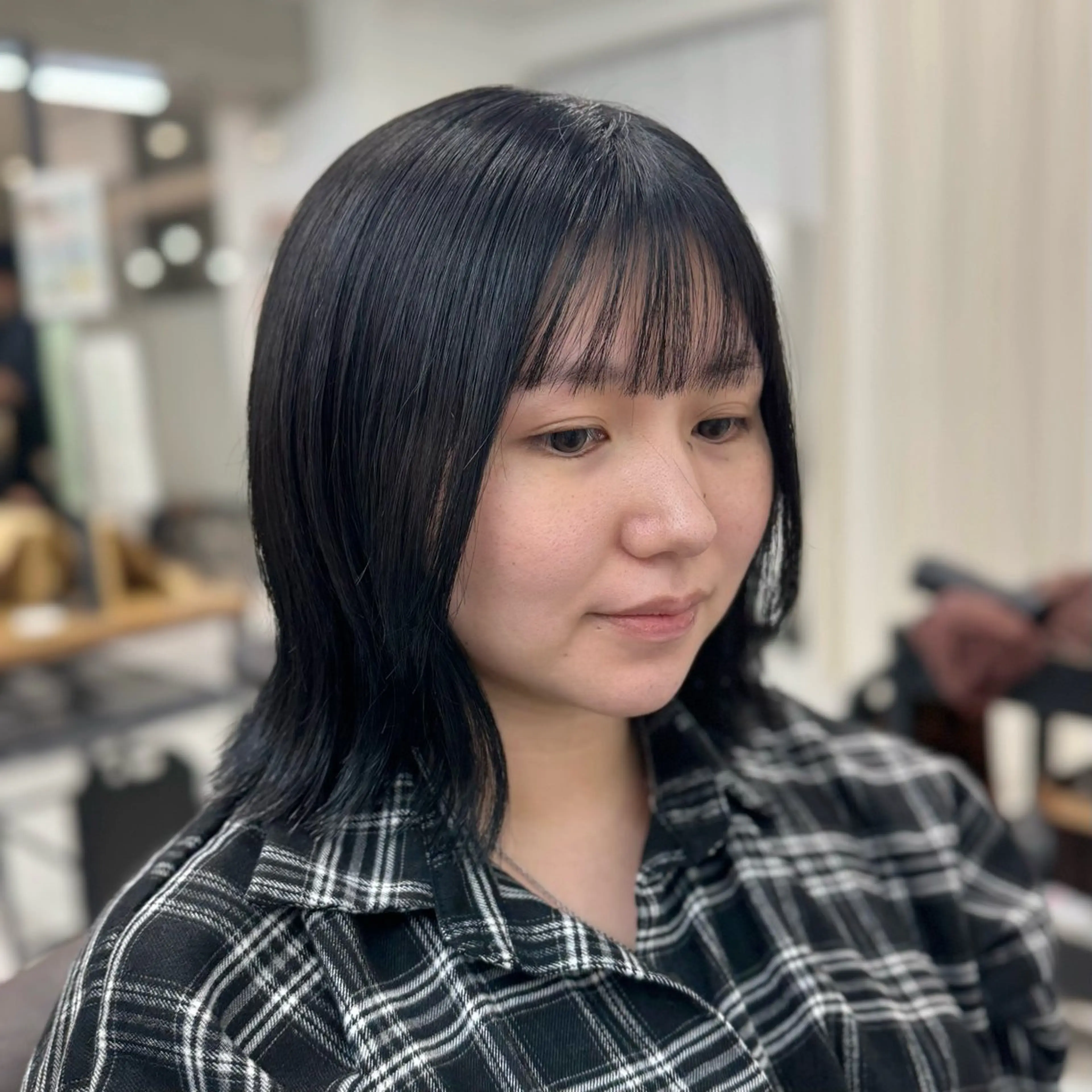 ミディアム カット ヘアカラー トリートメント 田島拓海 ボブカットのヘアスタイル