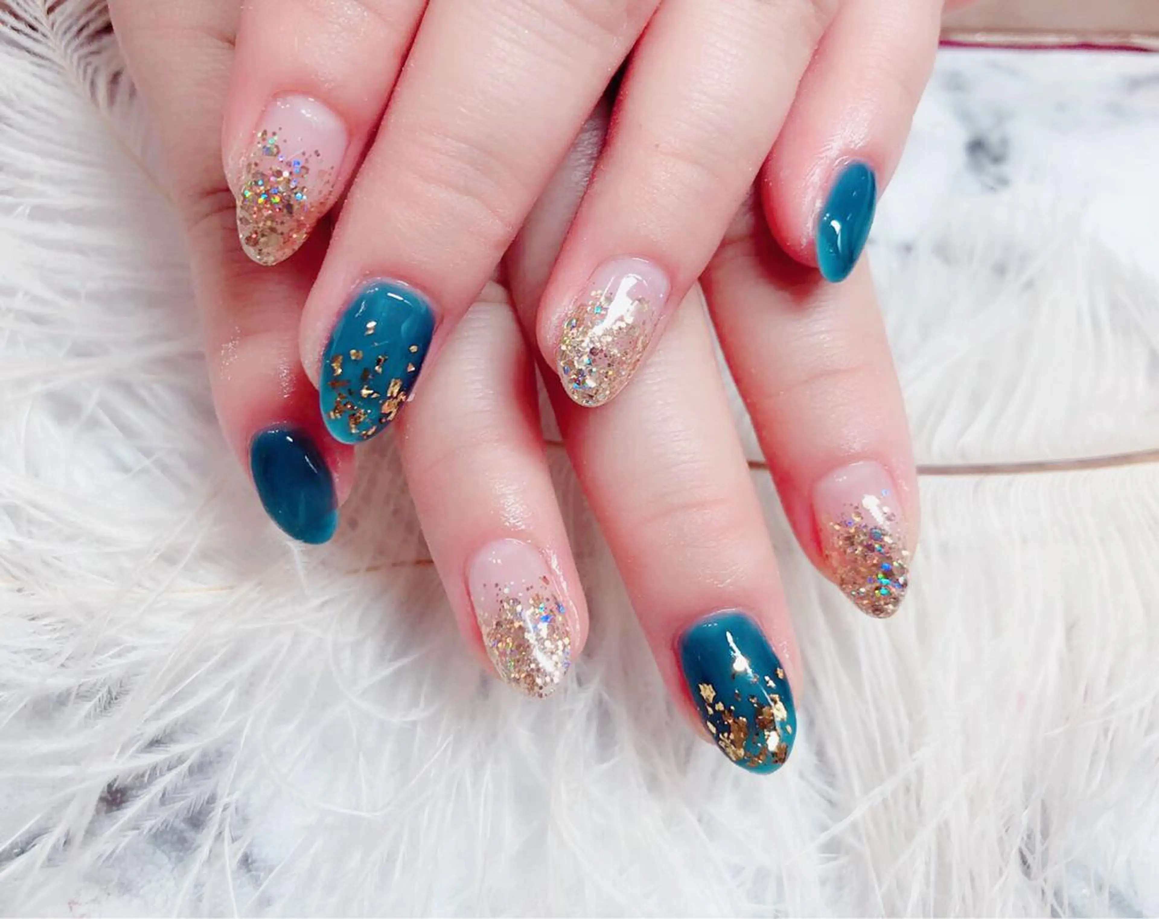 ネイル ハンドネイル マジック ミラーのネイルデザイン