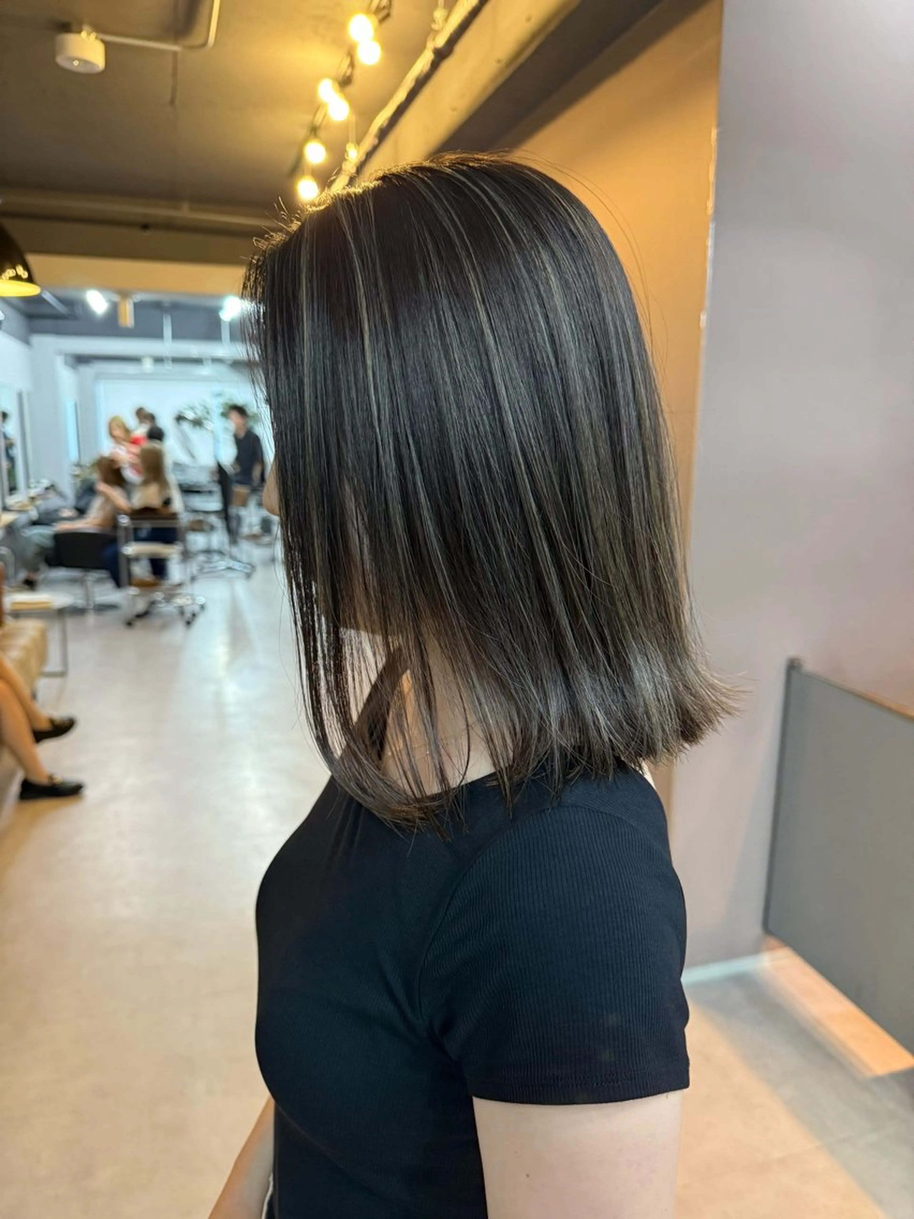 ミディアム カット ヘアカラー トリートメント Reb_keiji 👑小倉圭司のヘアスタイル