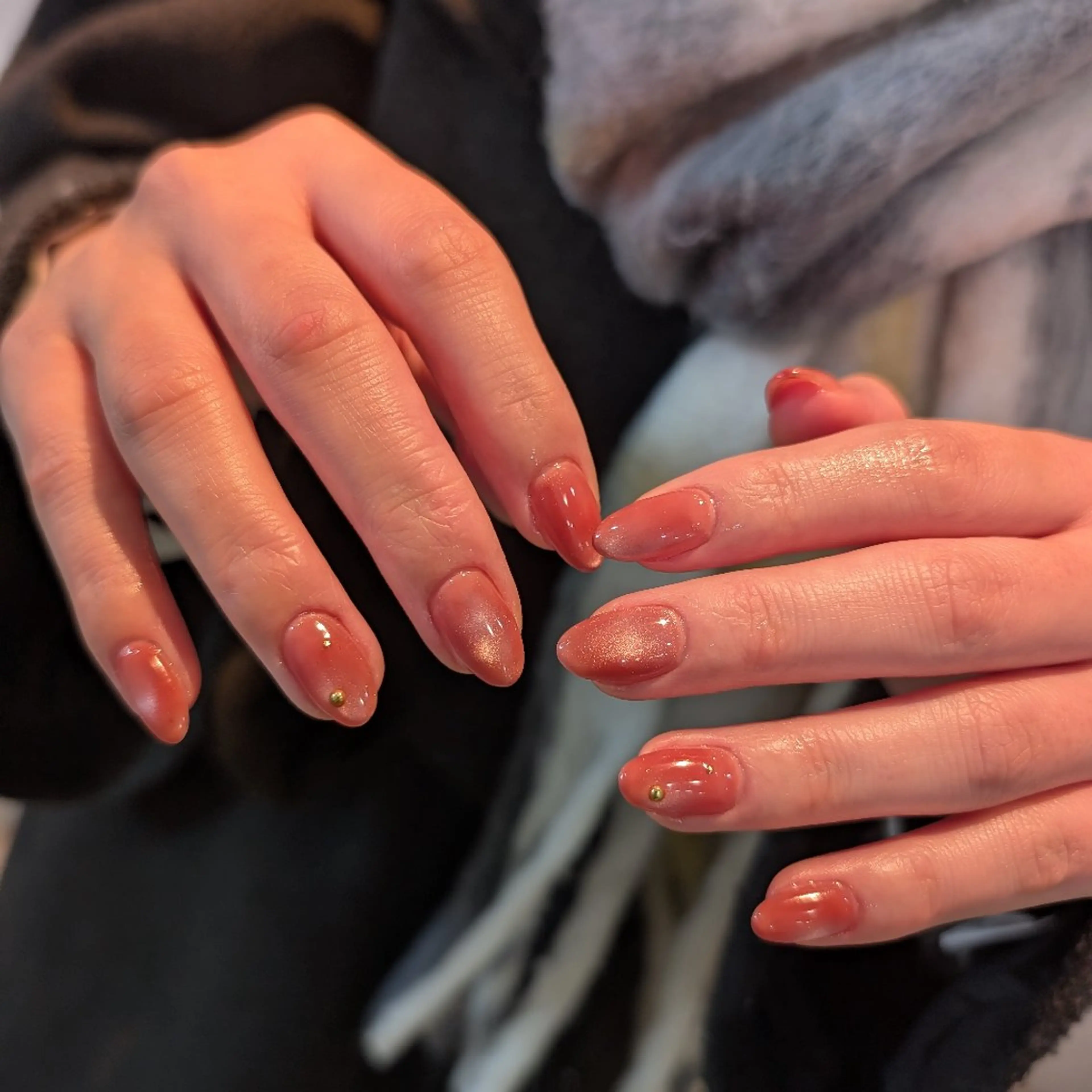 ネイル マグネットネイル ピンク ハンドネイル FREE'Snail Yukariのネイルデザイン